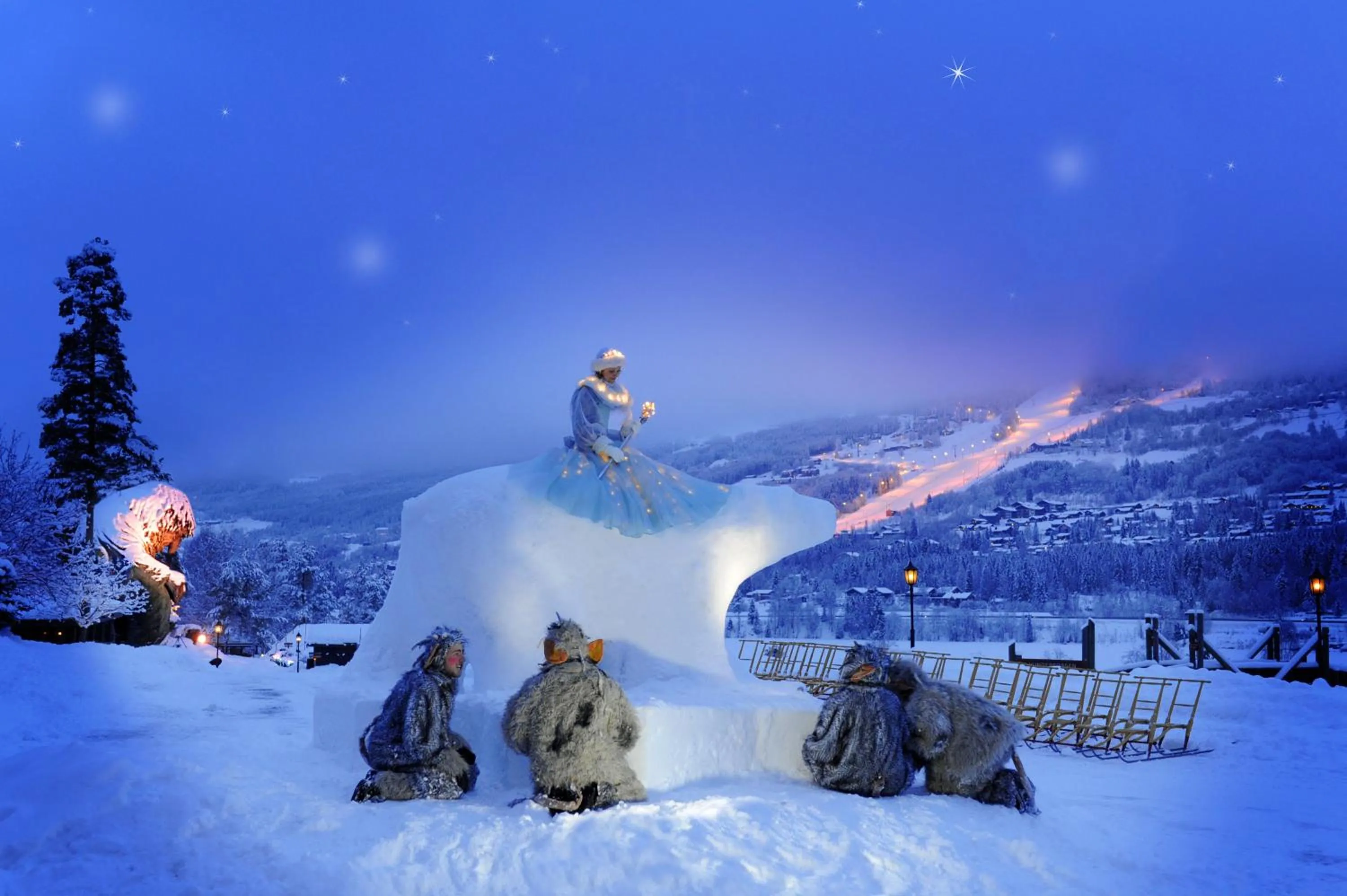 Nearby landmark in Hunderfossen Snow Hotel