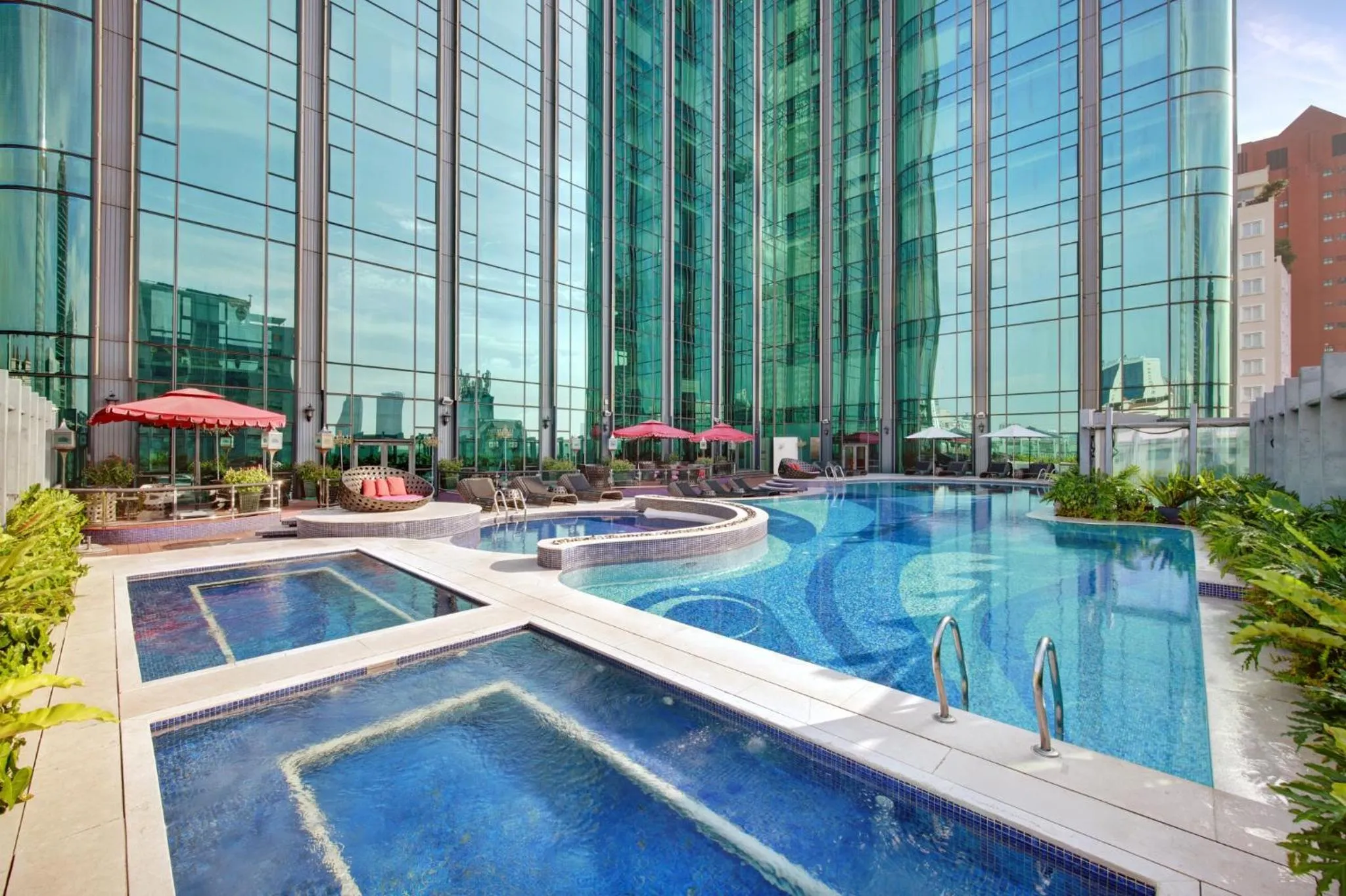 Pool view in The Reverie Saigon Residential Suites