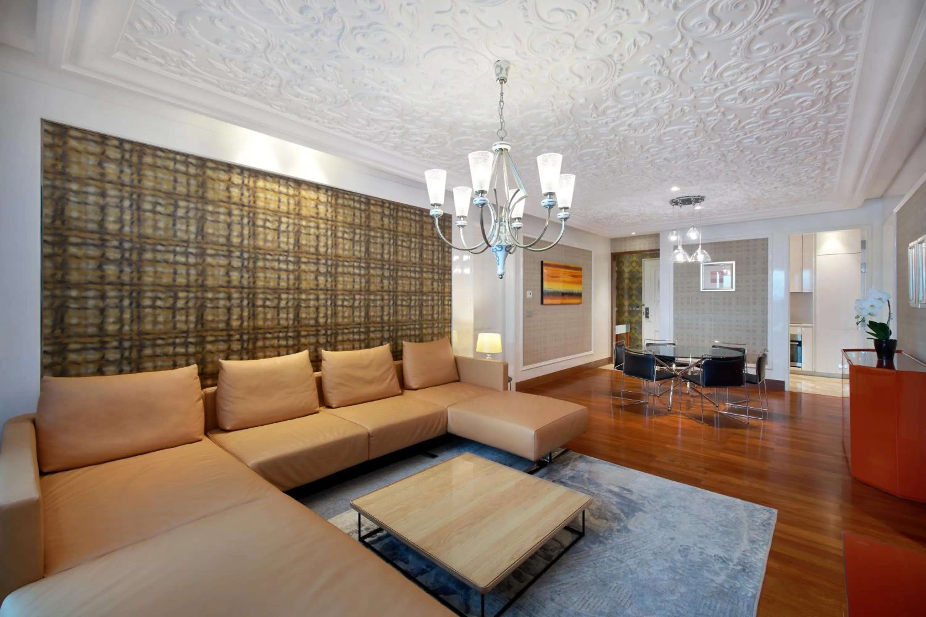 Living room in The Reverie Saigon Residential Suites