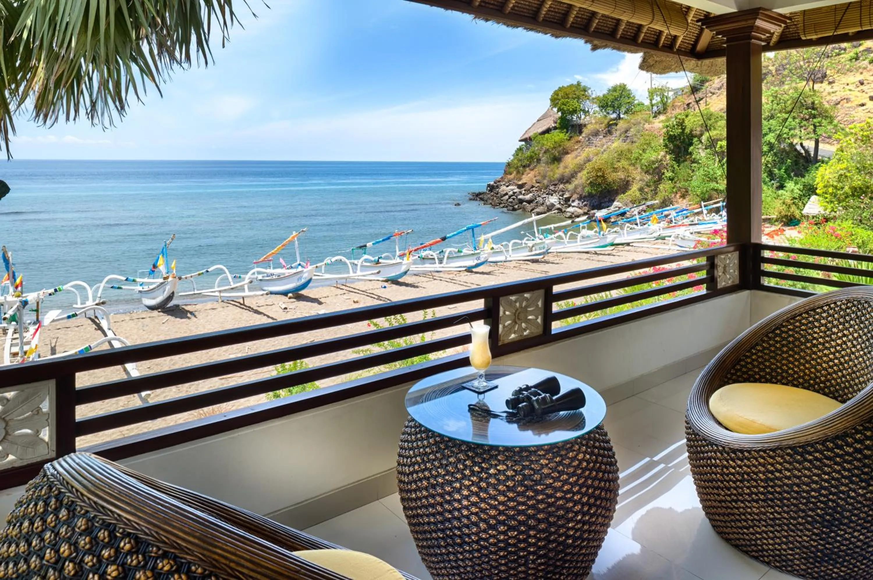 Balcony/Terrace in Palm Garden Amed Beach & Spa Resort Bali