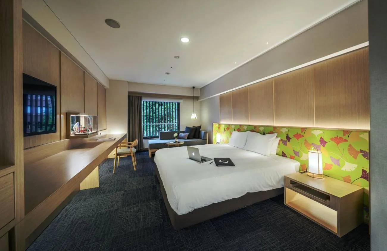 Photo of the whole room, Bed in Noku Kyoto