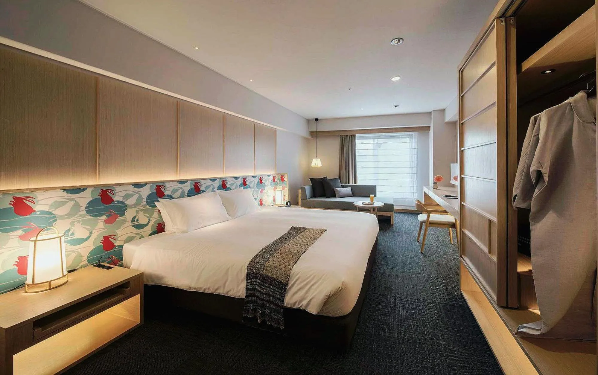 Photo of the whole room, Bed in Noku Kyoto