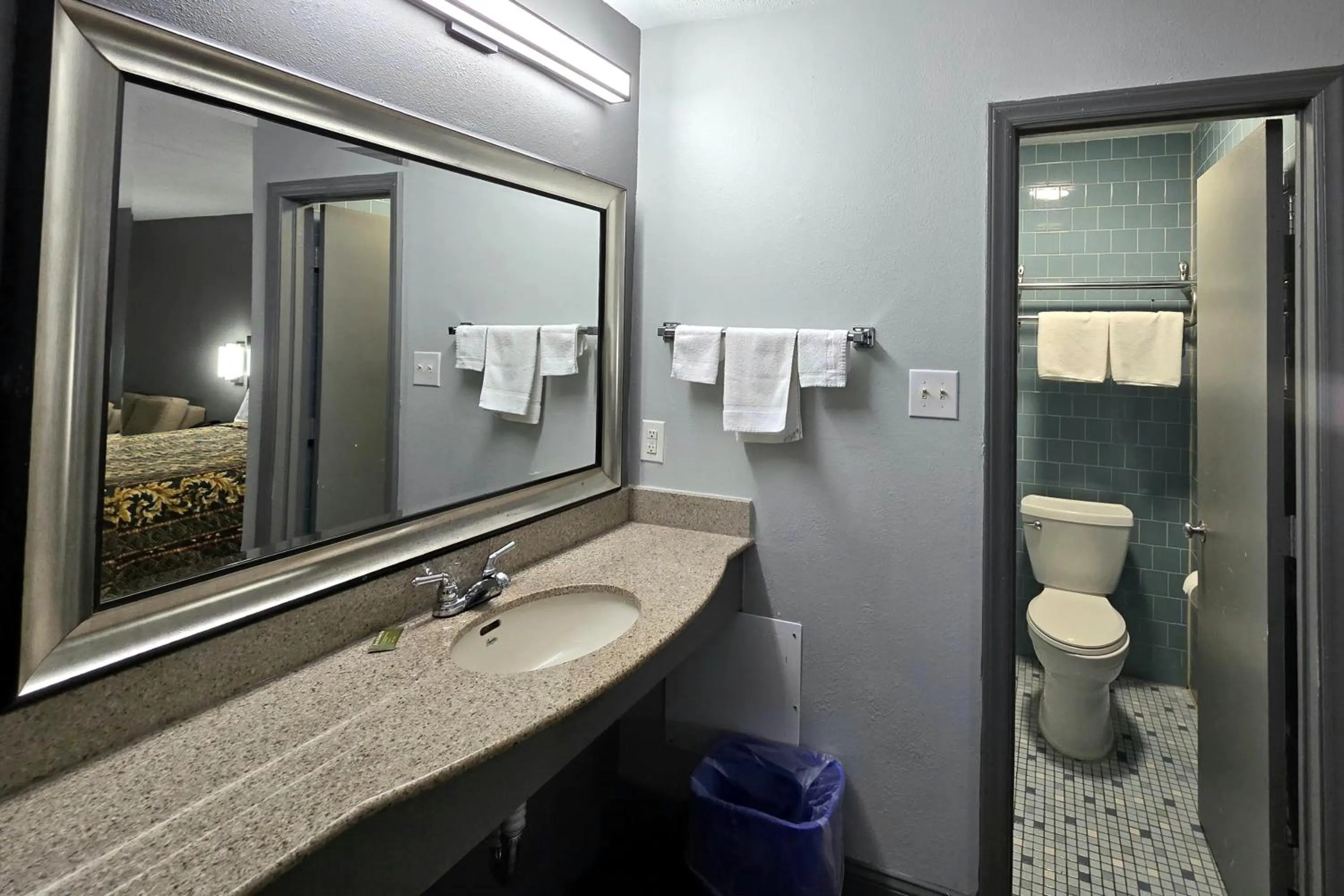 Bathroom in Eagle Inn by Hotel O Richmond Midlothian Turnpike