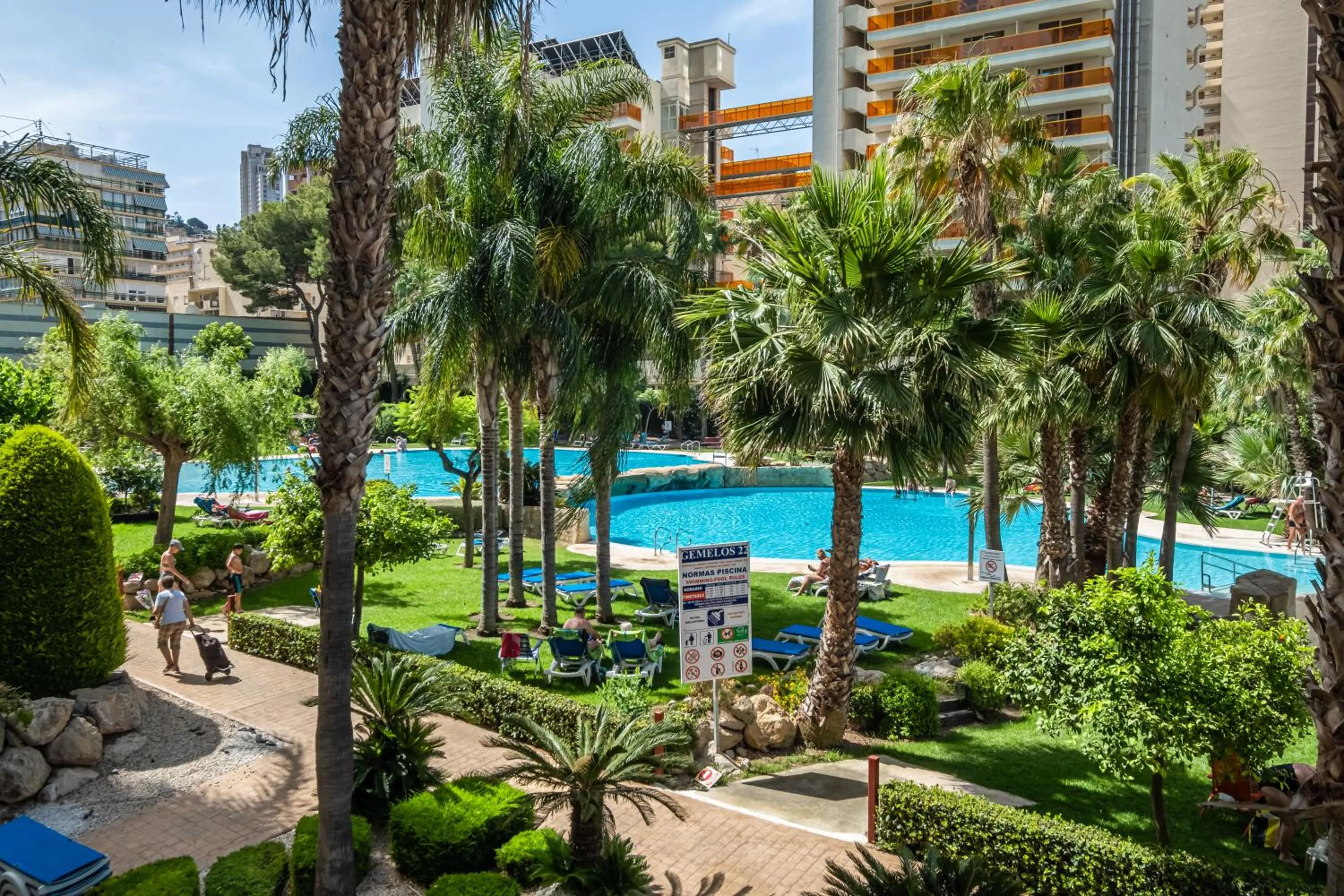 Pool view in Gemelos 22 Resort Apartment 2-15-B Levante Beach
