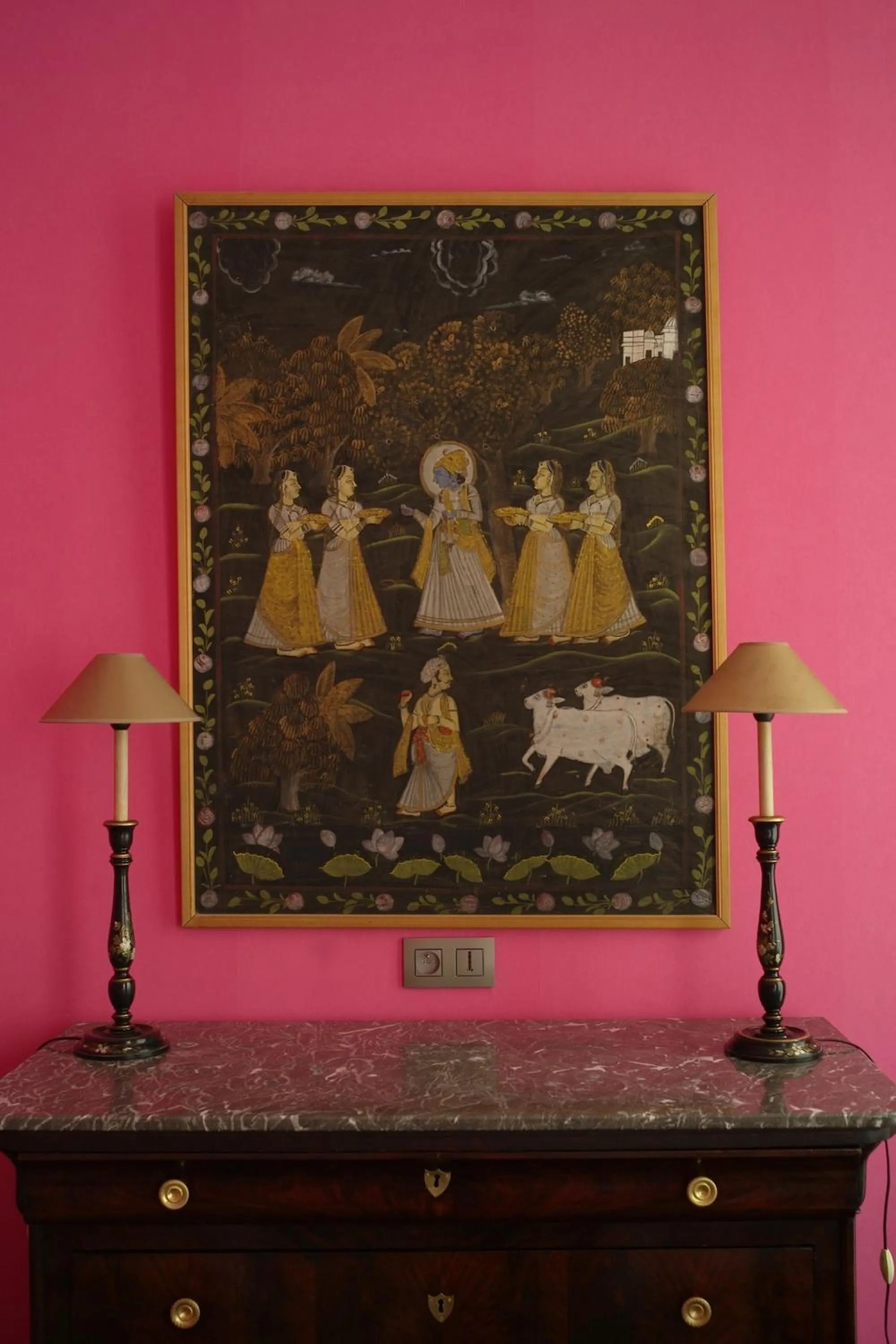 Decorative detail in Hôtel du Danube Saint Germain