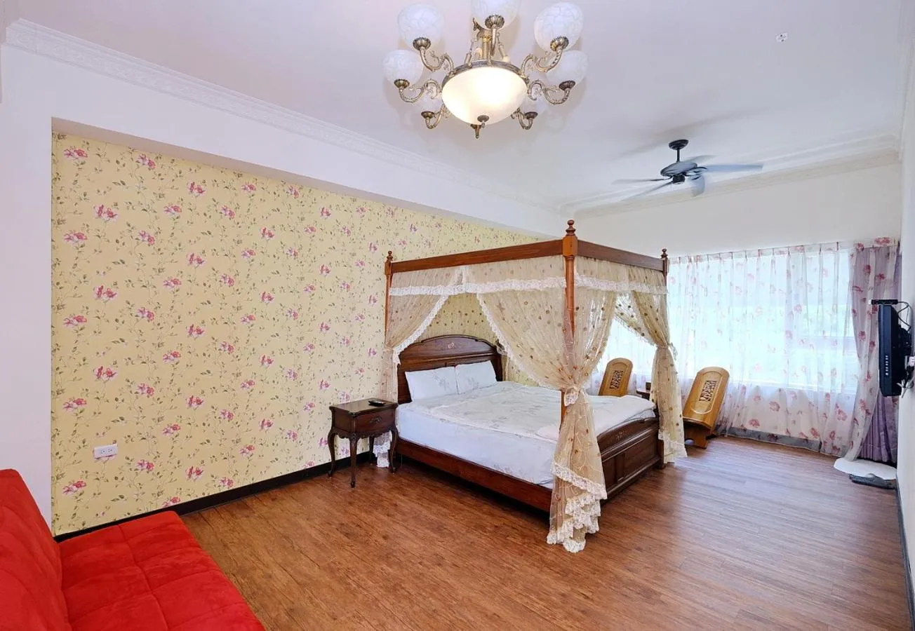 Bed in 七星潭海灣民宿-附電梯-車位-充電樁