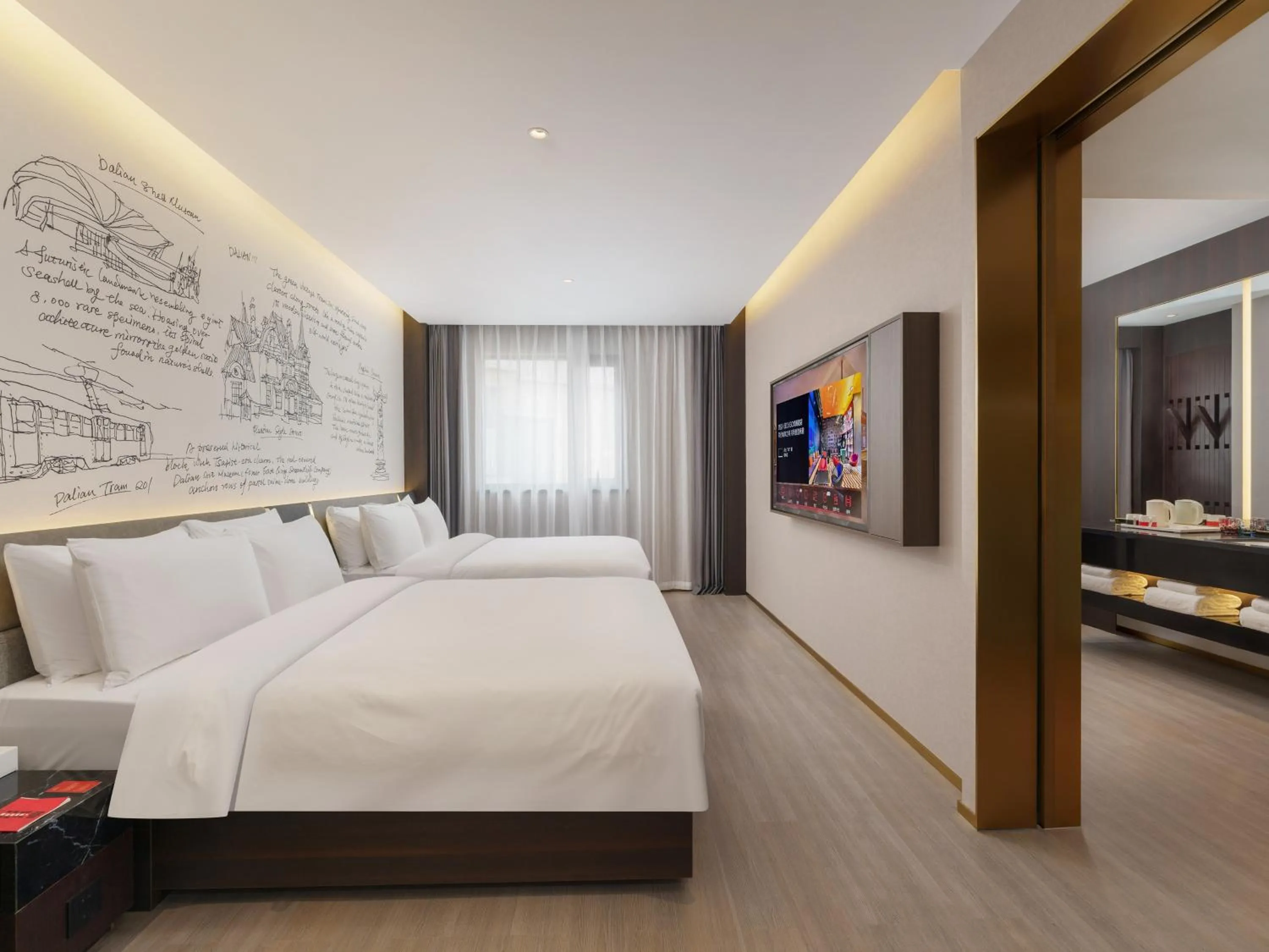 Bed in CitiGO Hotel, Xinghai Square, Dalian