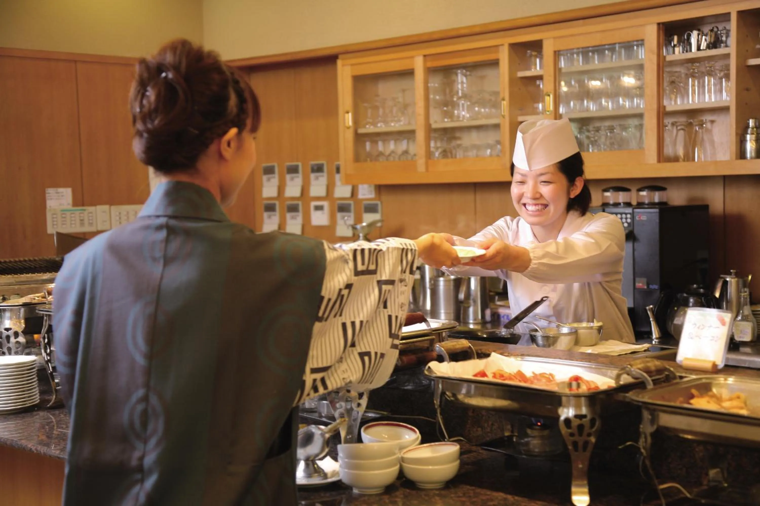 Buffet breakfast in Kamogawakan
