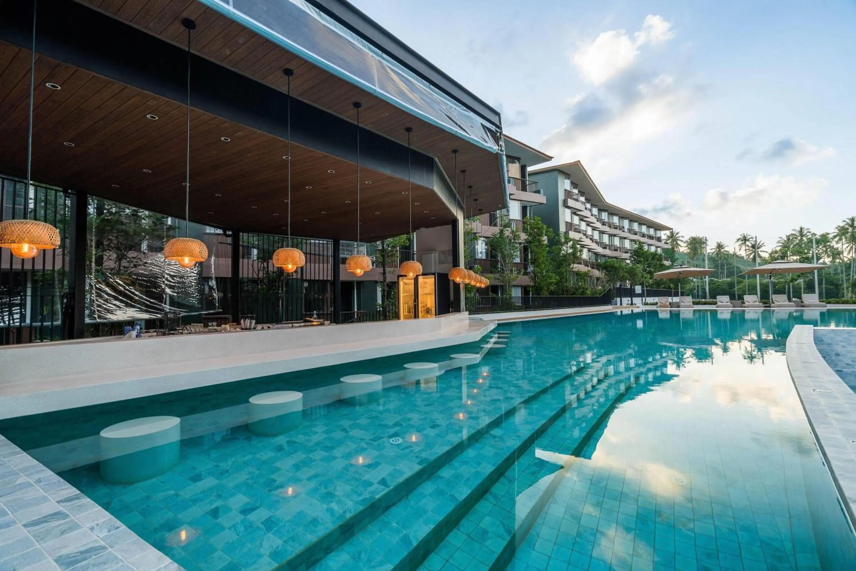 Pool view in Wyndham Garden Samui Wing