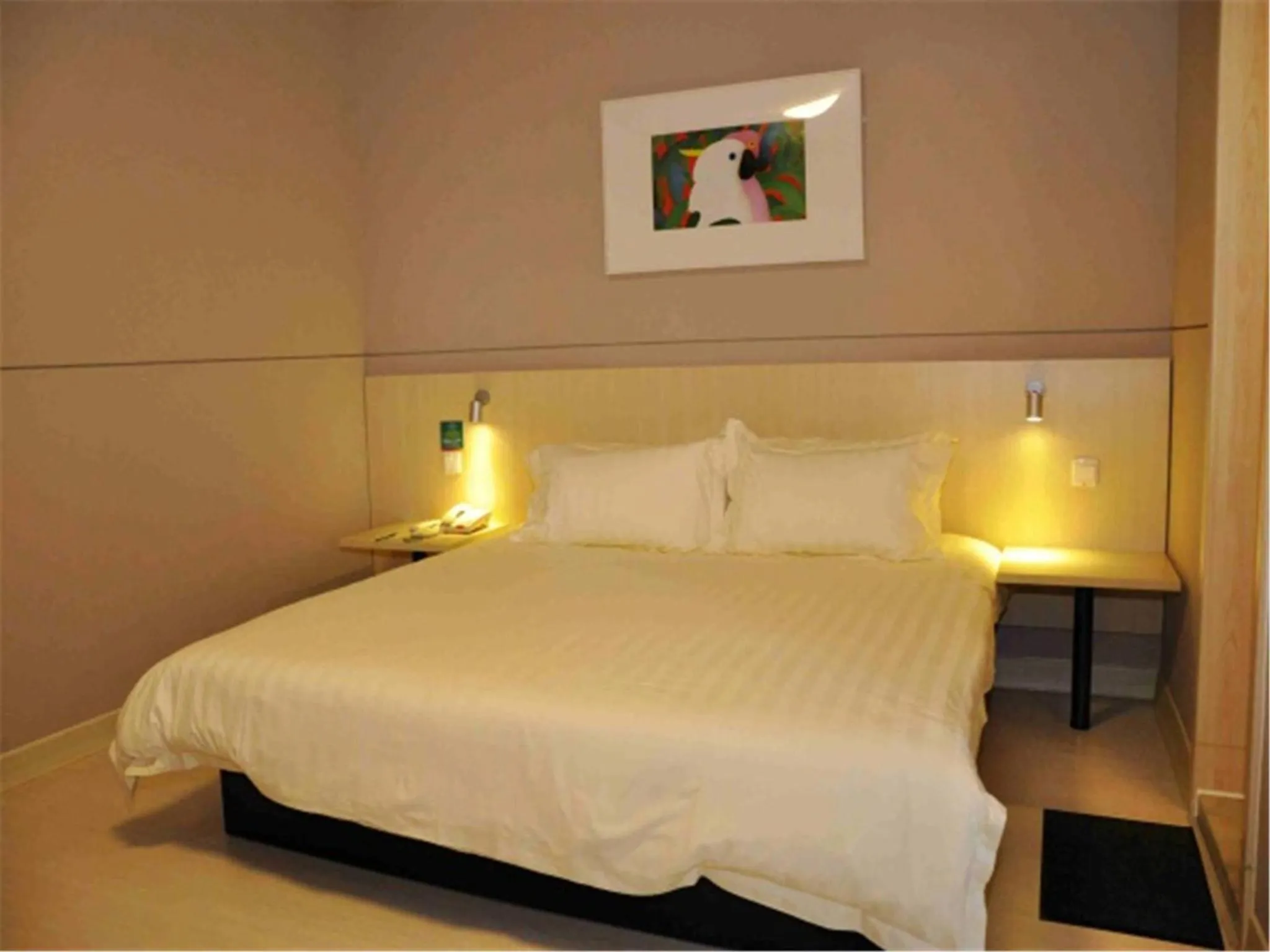 Decorative detail, Bed in Jinjiang Inn Xiamen North Railway Station Jiageng Sports Stadium