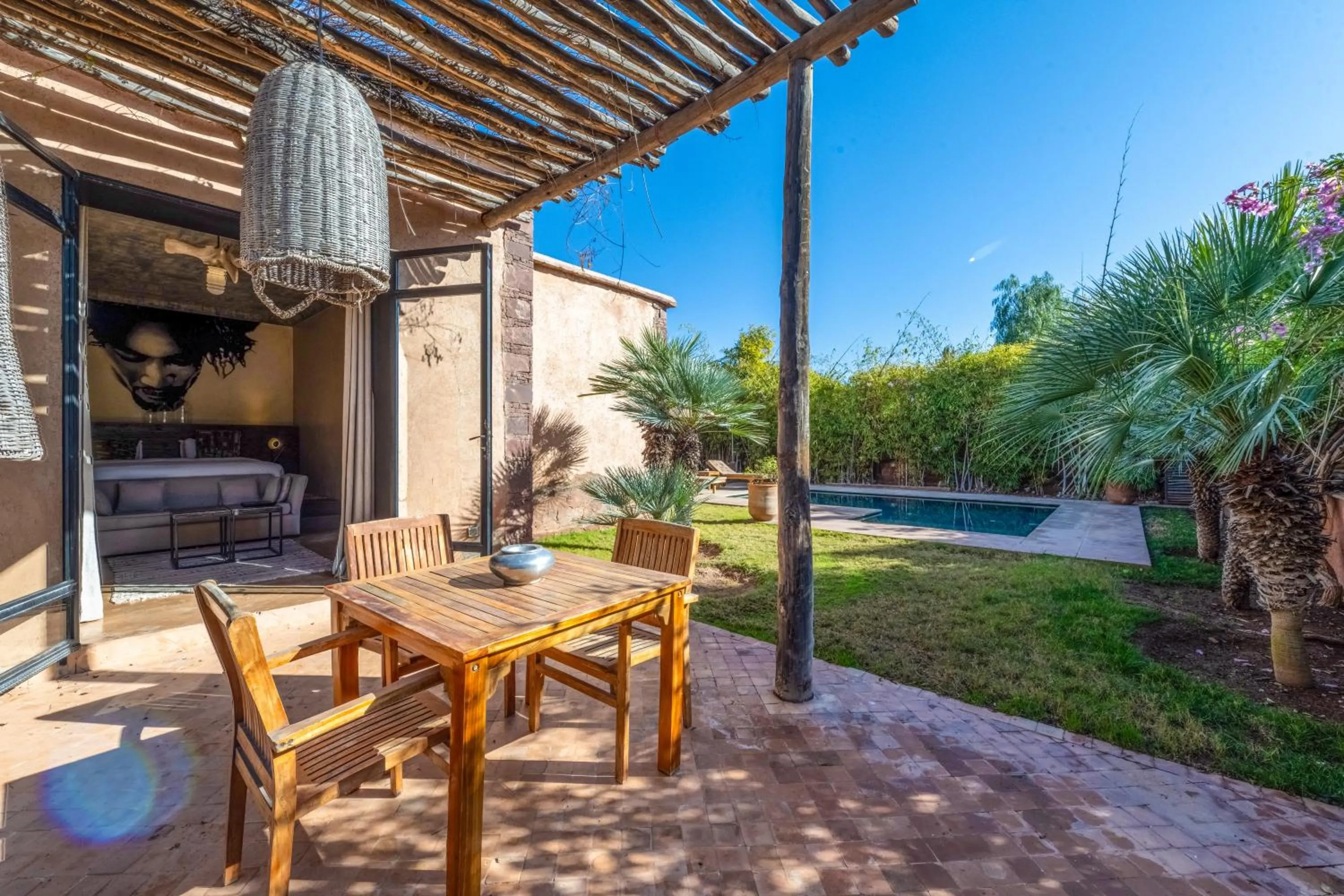 Patio in The Source Hotel Music & Spa