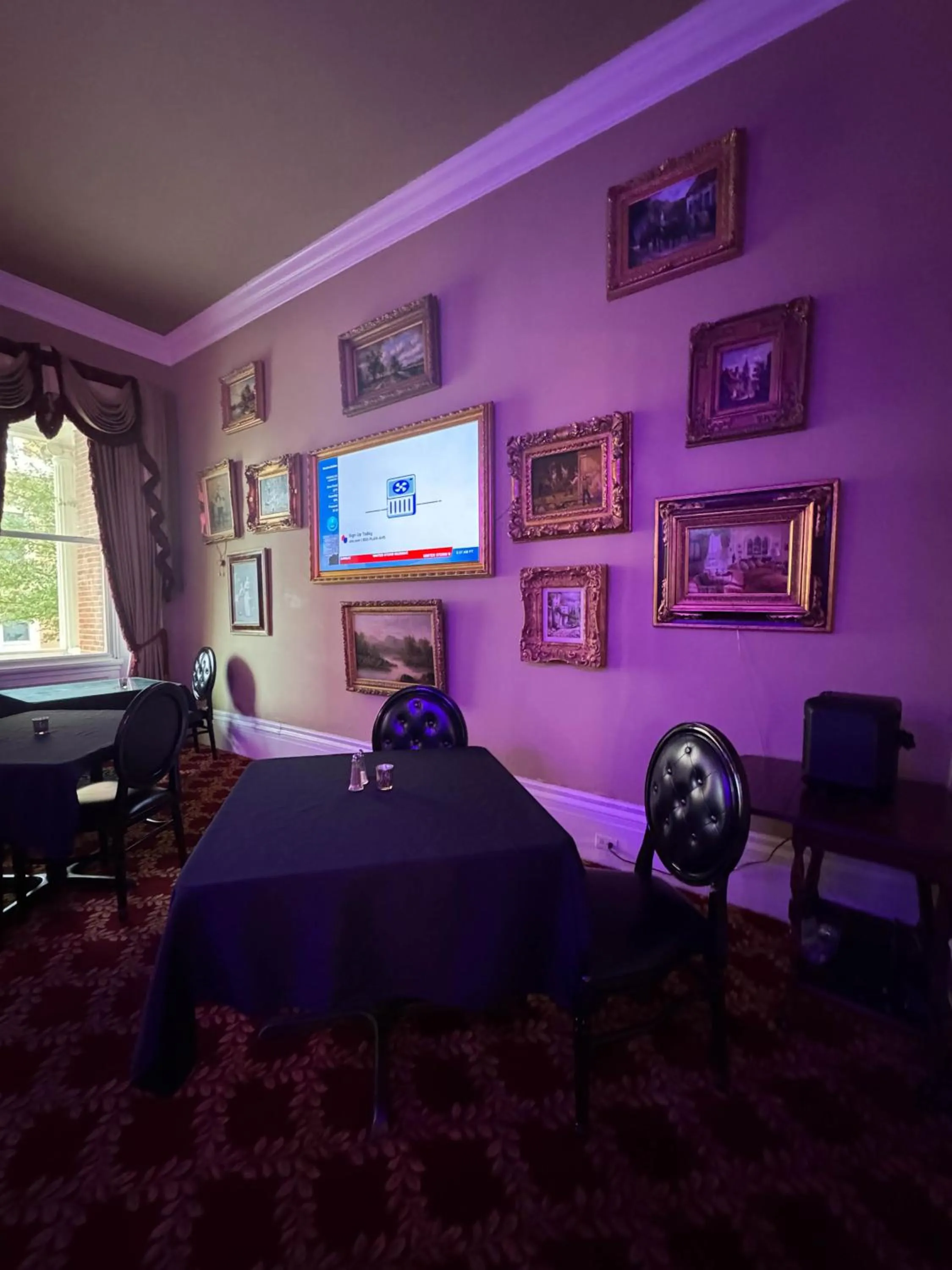 Seating area in The Guest House Historic Mansion