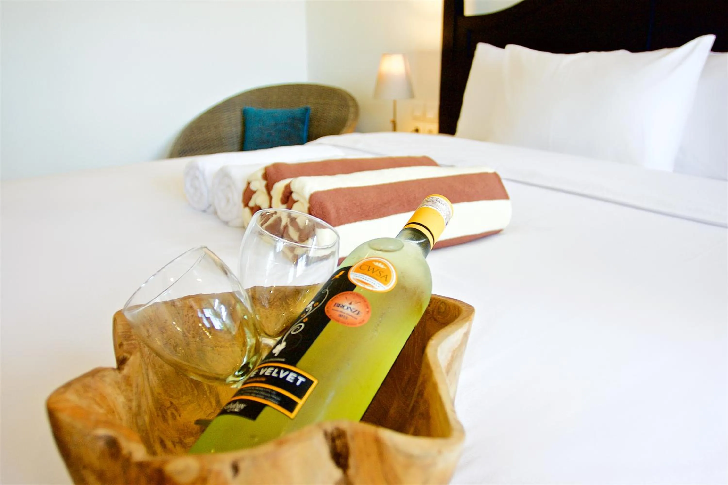 Bed in OK Divers Resort & Spa