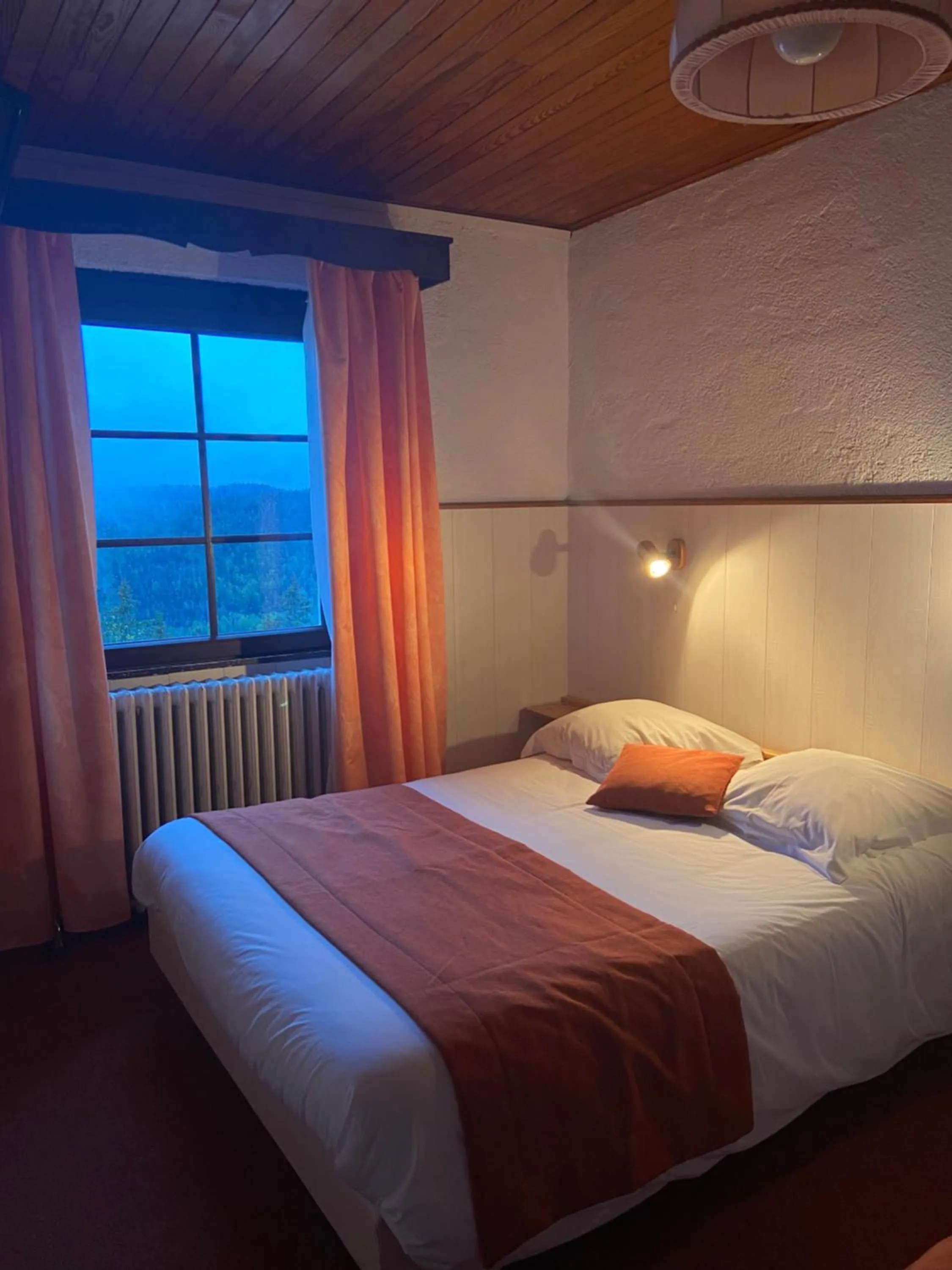 Bath, Bed in Logis Hôtel La Petite Chaumière