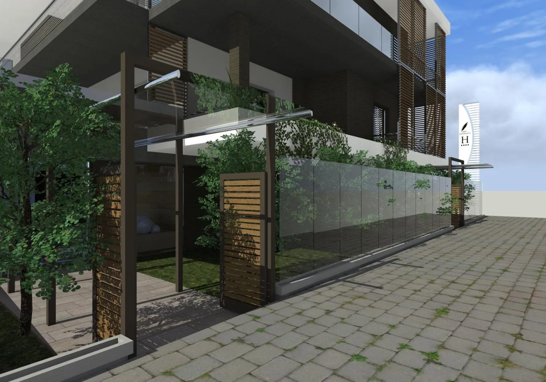 Facade/entrance in Hotel Leopardi