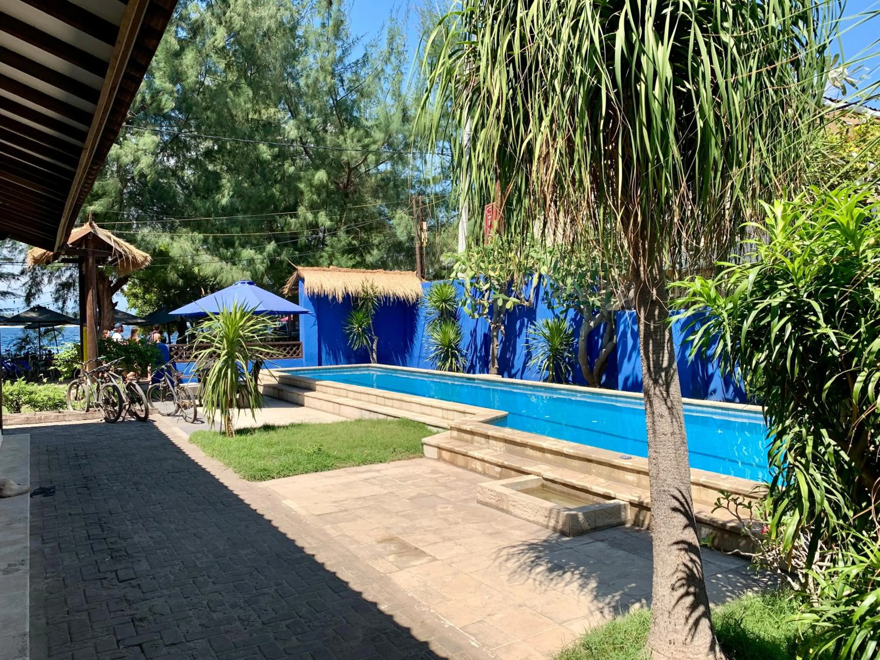 Pool view in The Yoga Garden