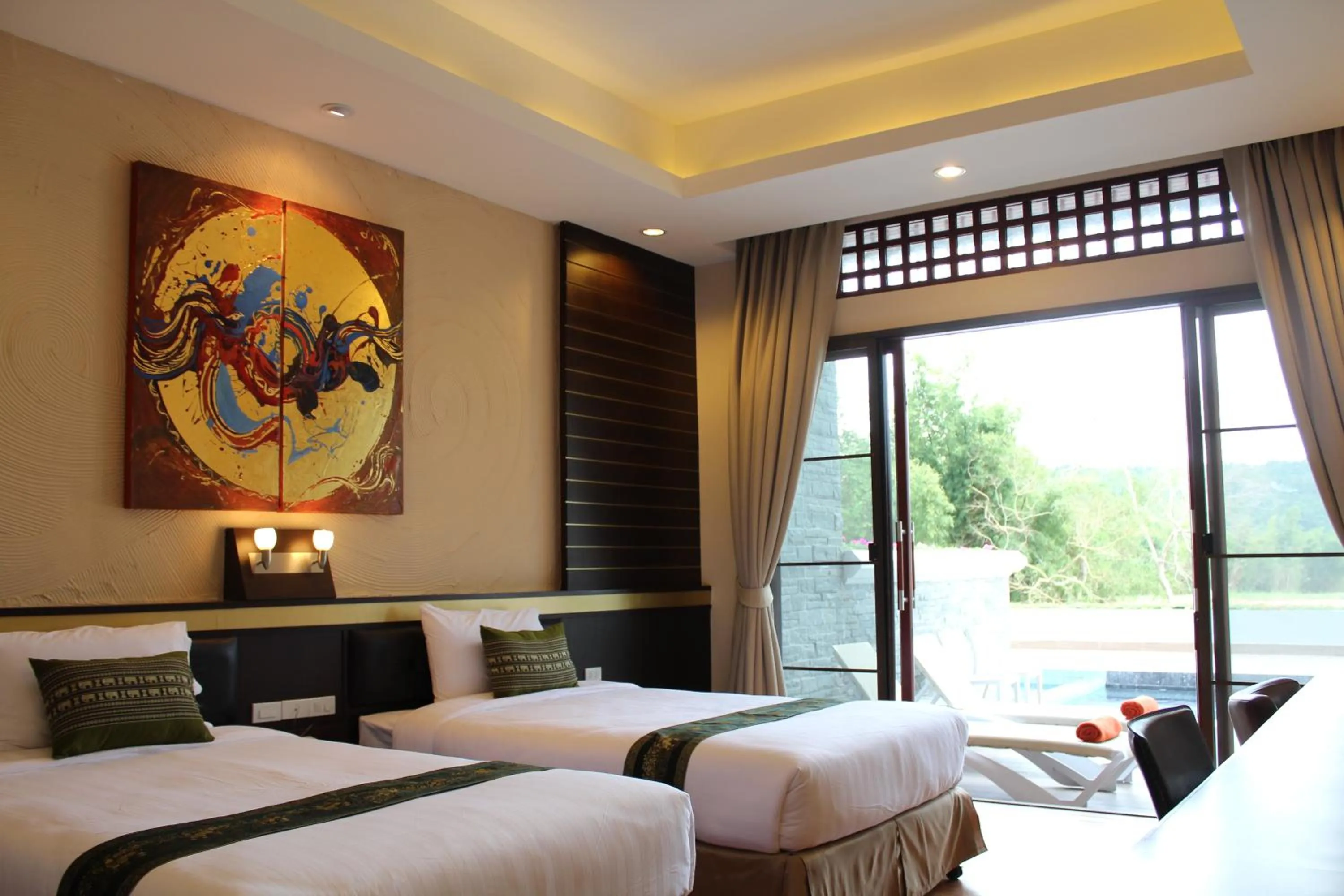Bed in Phurua Sanctuary Resort and Spa