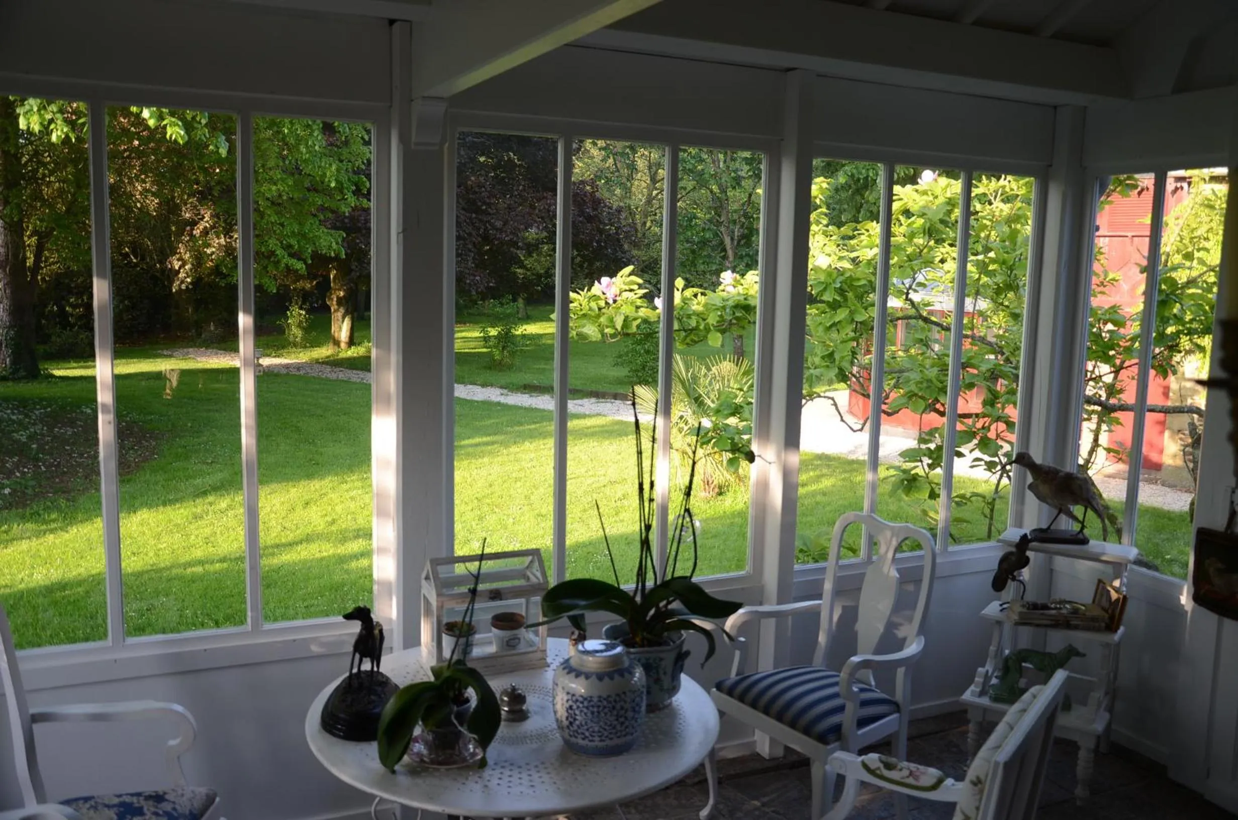 Garden view in La Sévinais