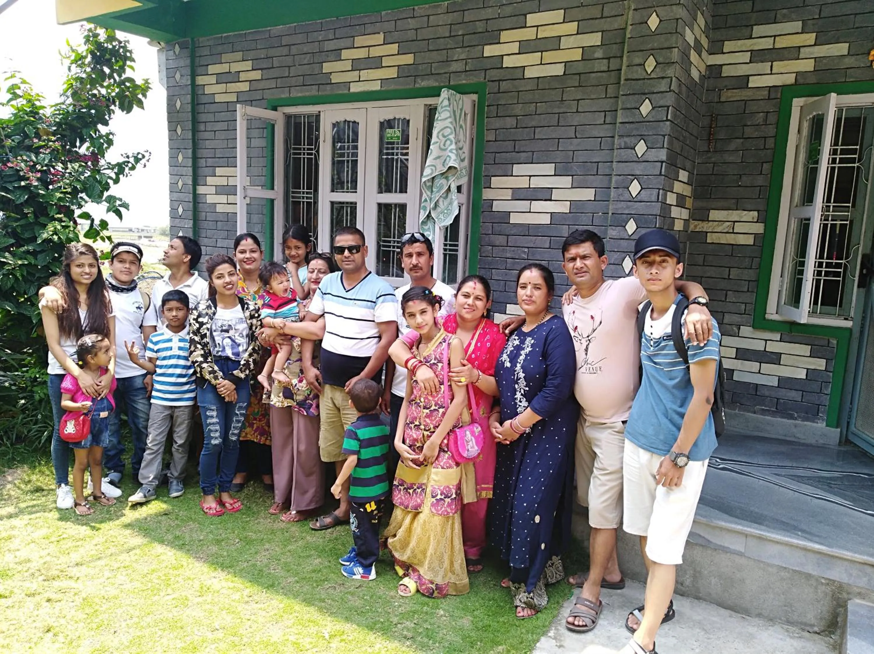 group of guests in Bishnu Homestay