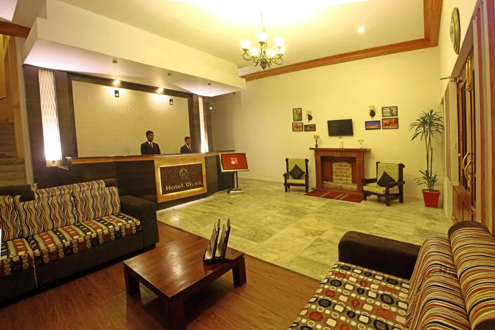 Lobby or reception in Hotel Vivek