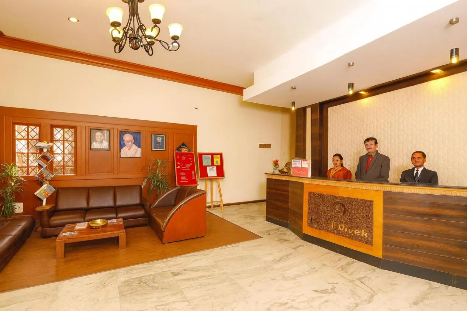 Lobby or reception in Hotel Vivek