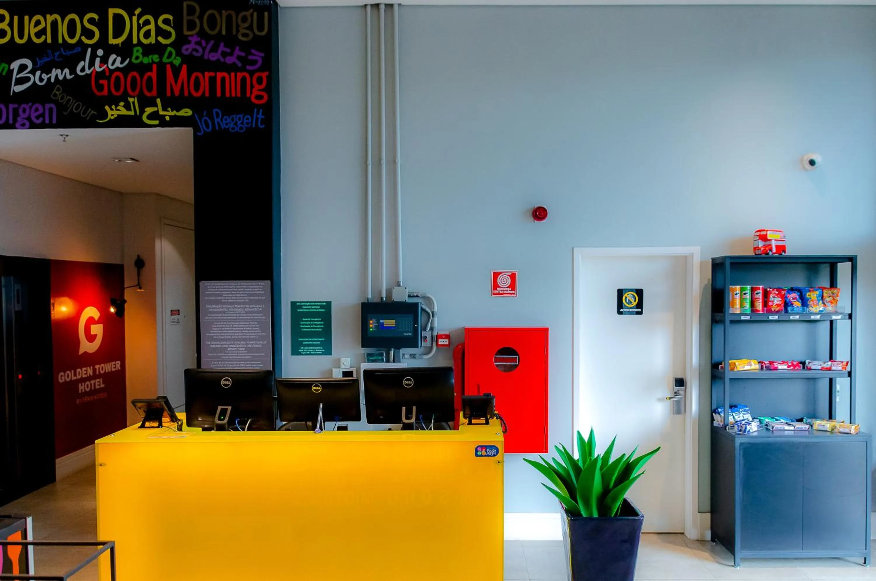 Lobby or reception in Golden Tower Shopping by Fênix Hotéis