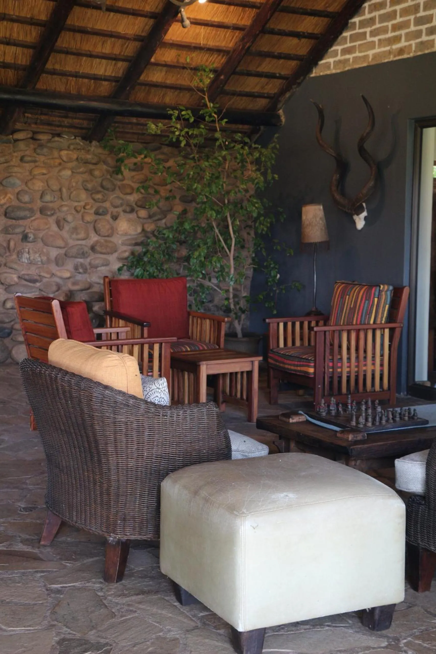 Seating area in Mohlabetsi Safari Lodge