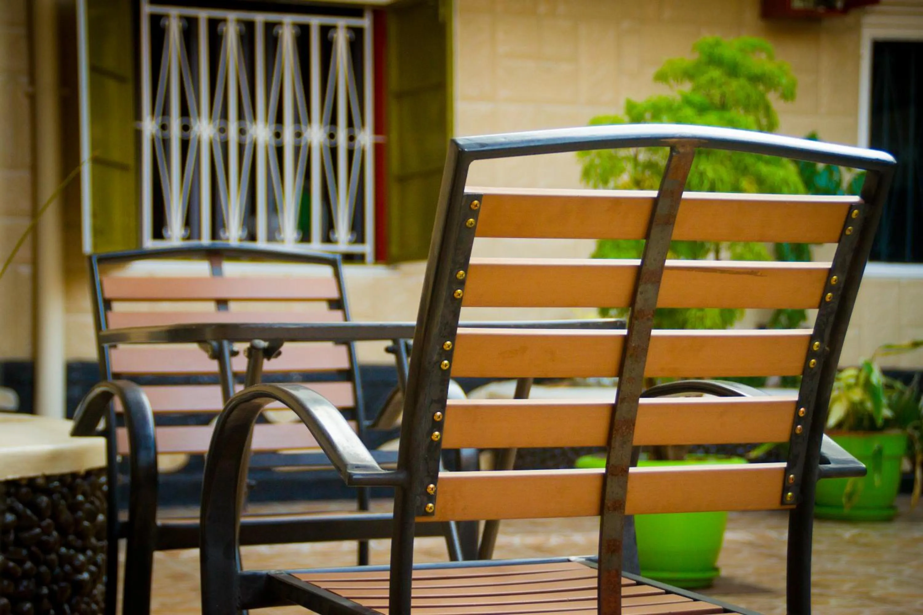 Seating area in Sandton Hotel Kasese