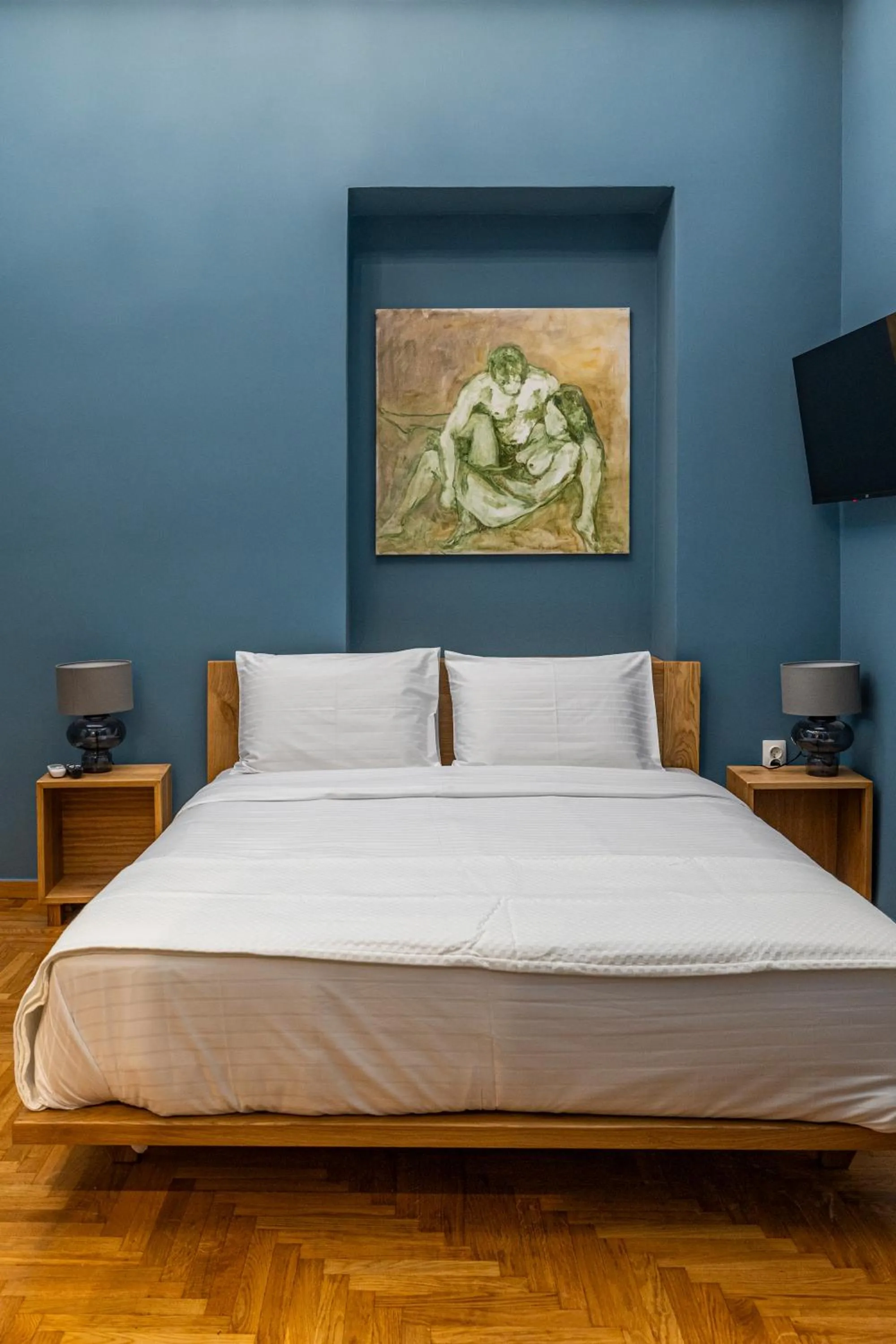 Bed in Iliotropio Athens, Thisio