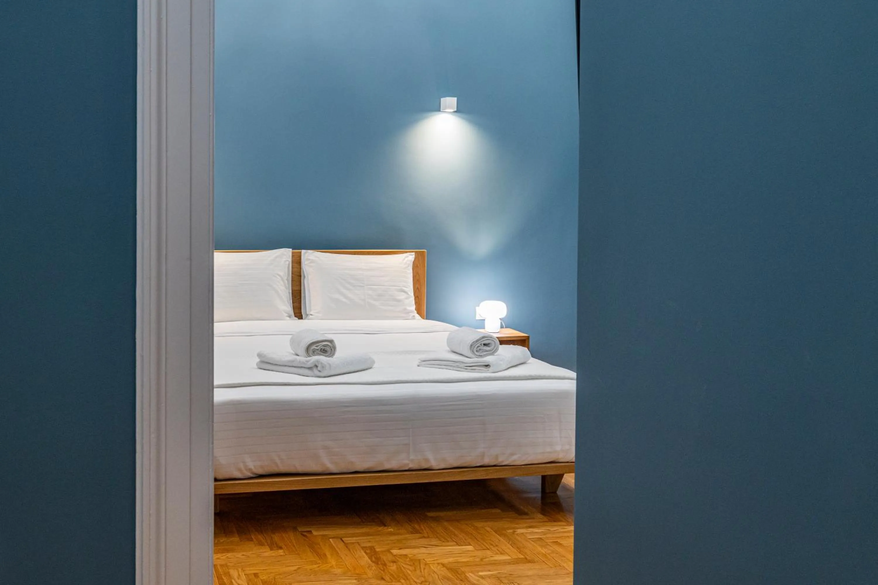 Night, Bed in Iliotropio Athens, Thisio