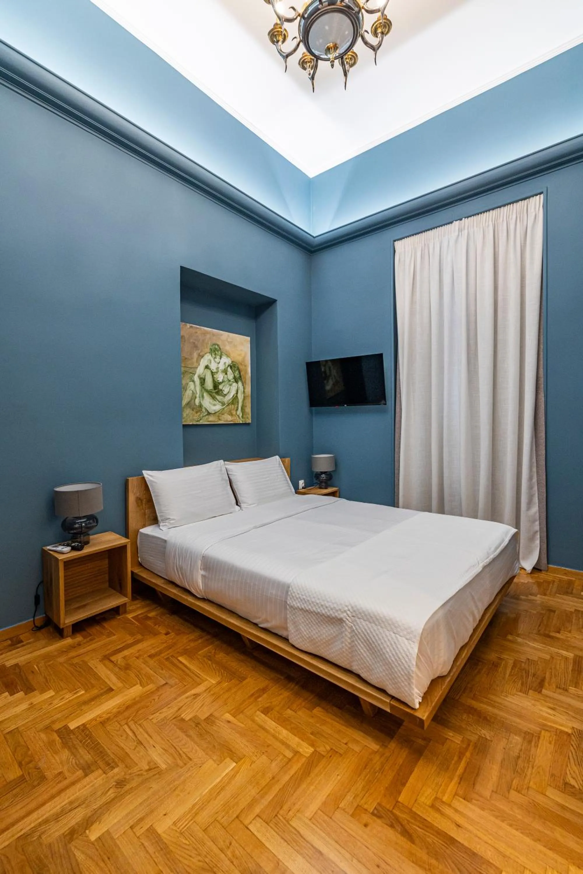 Decorative detail, Bed in Iliotropio Athens, Thisio