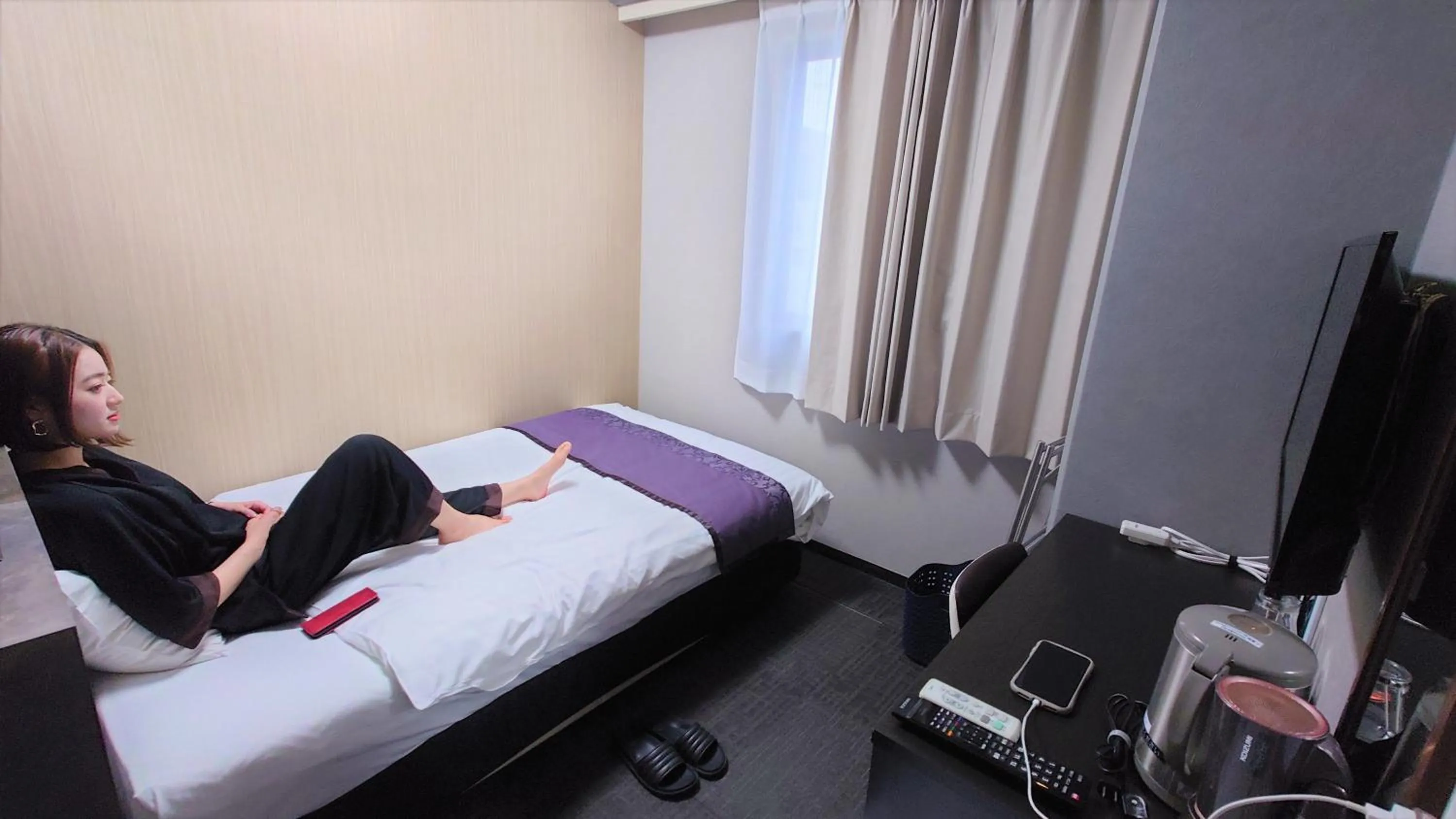 Bed in Hotel Area One Oita