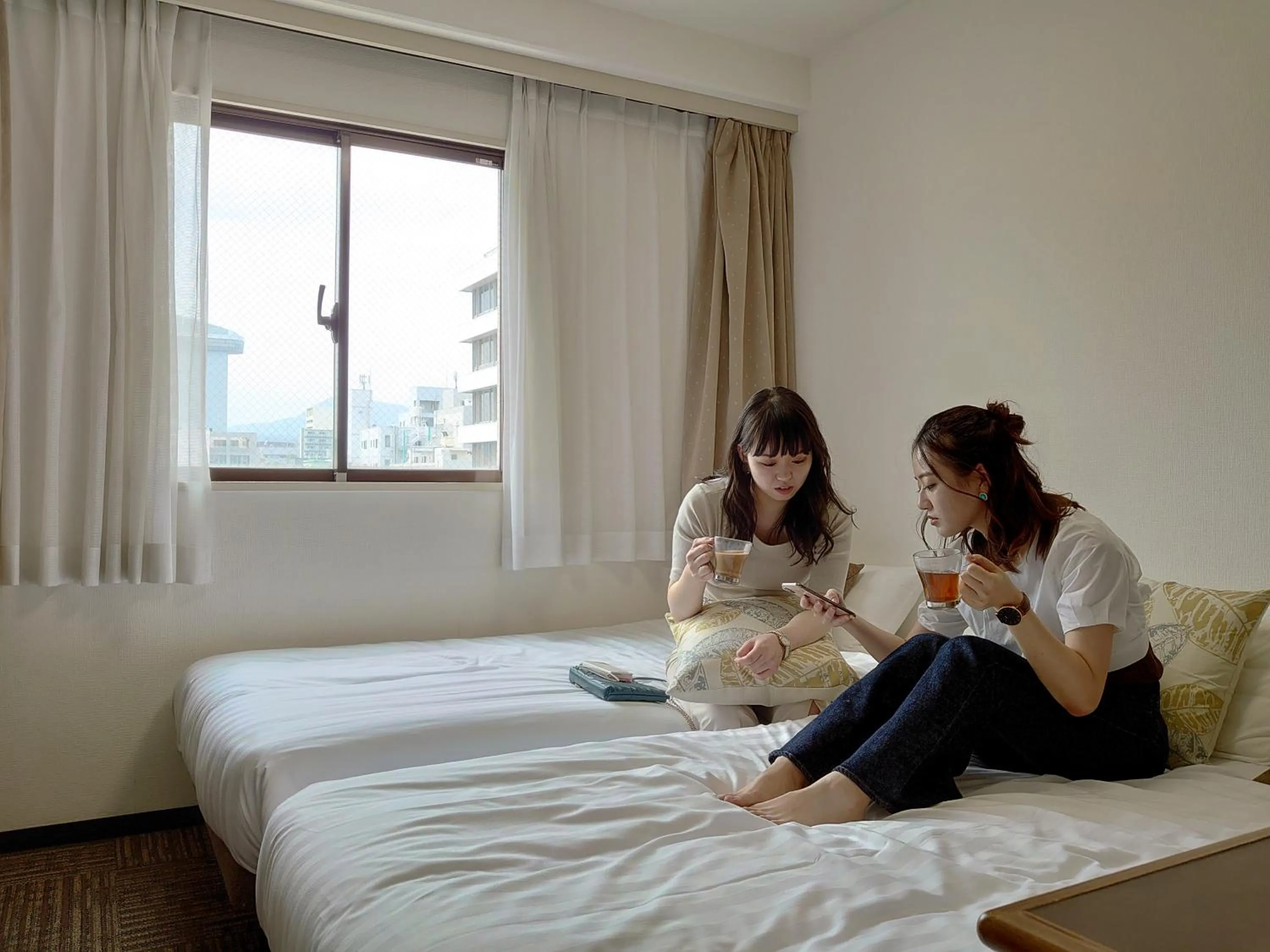 People, Bed in Hotel Area One Oita