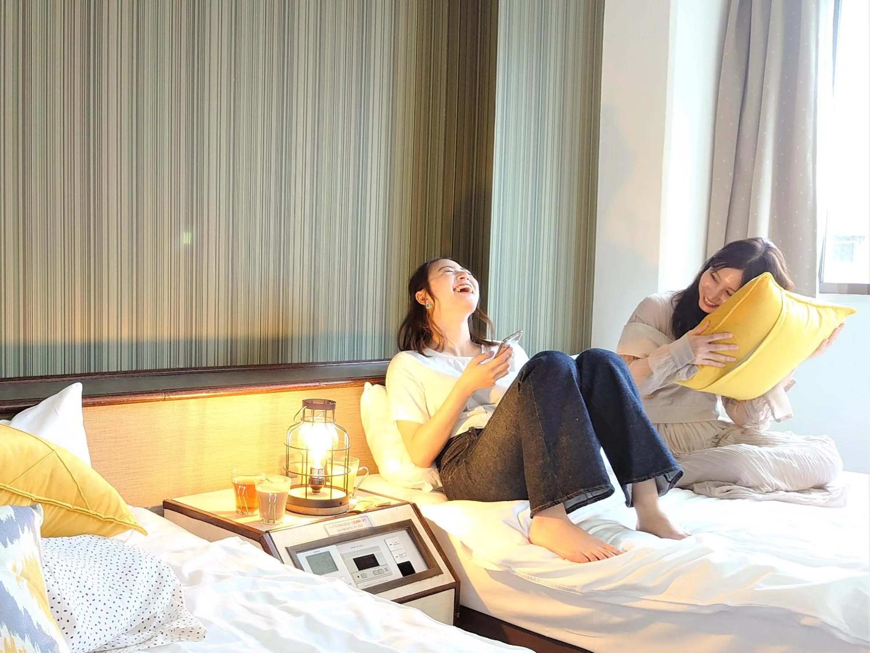 Bed in Hotel Area One Oita