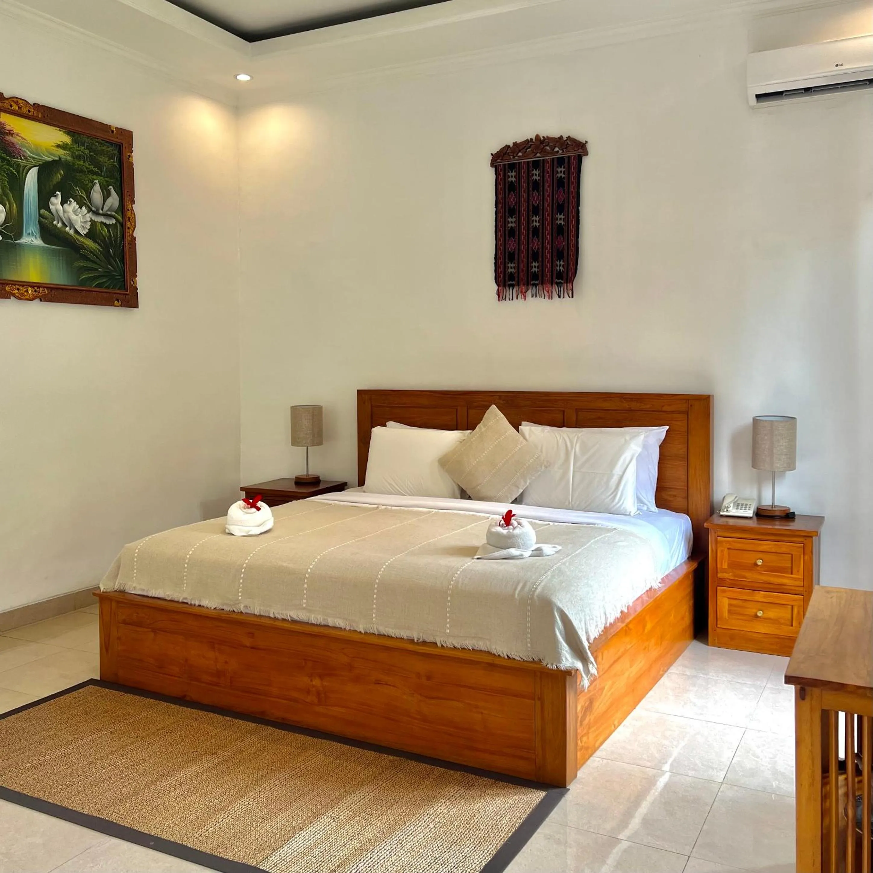 Bed in Kubu Bali Baik Villa & Resort - CHSE Certified