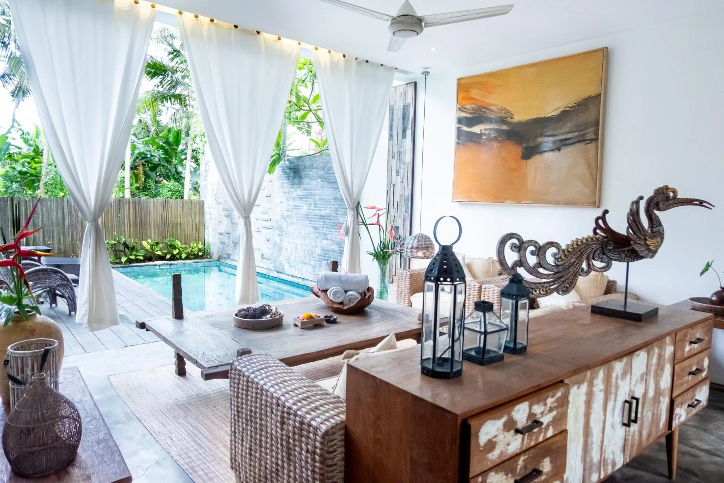 Living room in De Ubud Villas & Spa