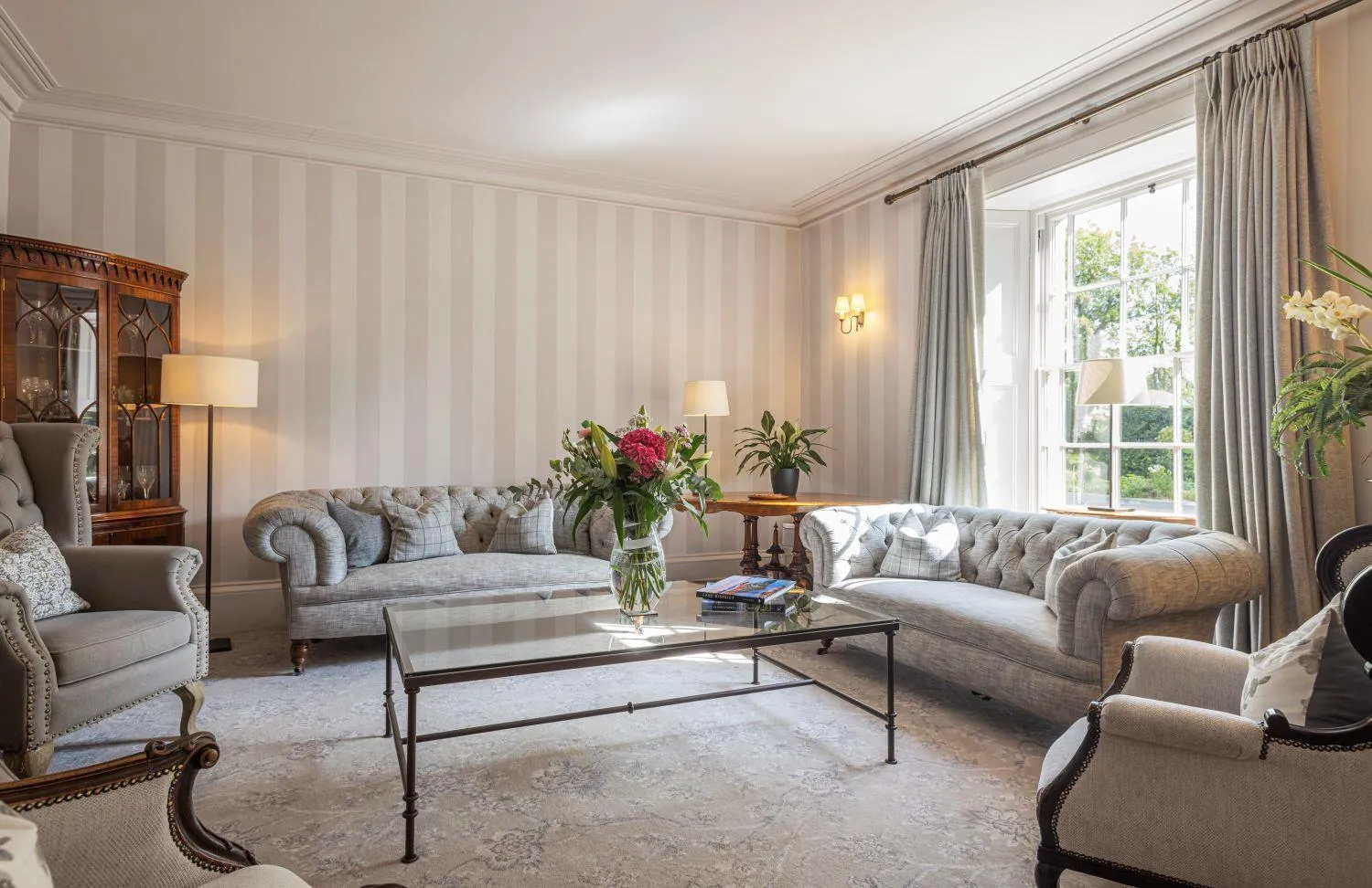 Communal lounge/ TV room in Farlam Hall Hotel & Restaurant