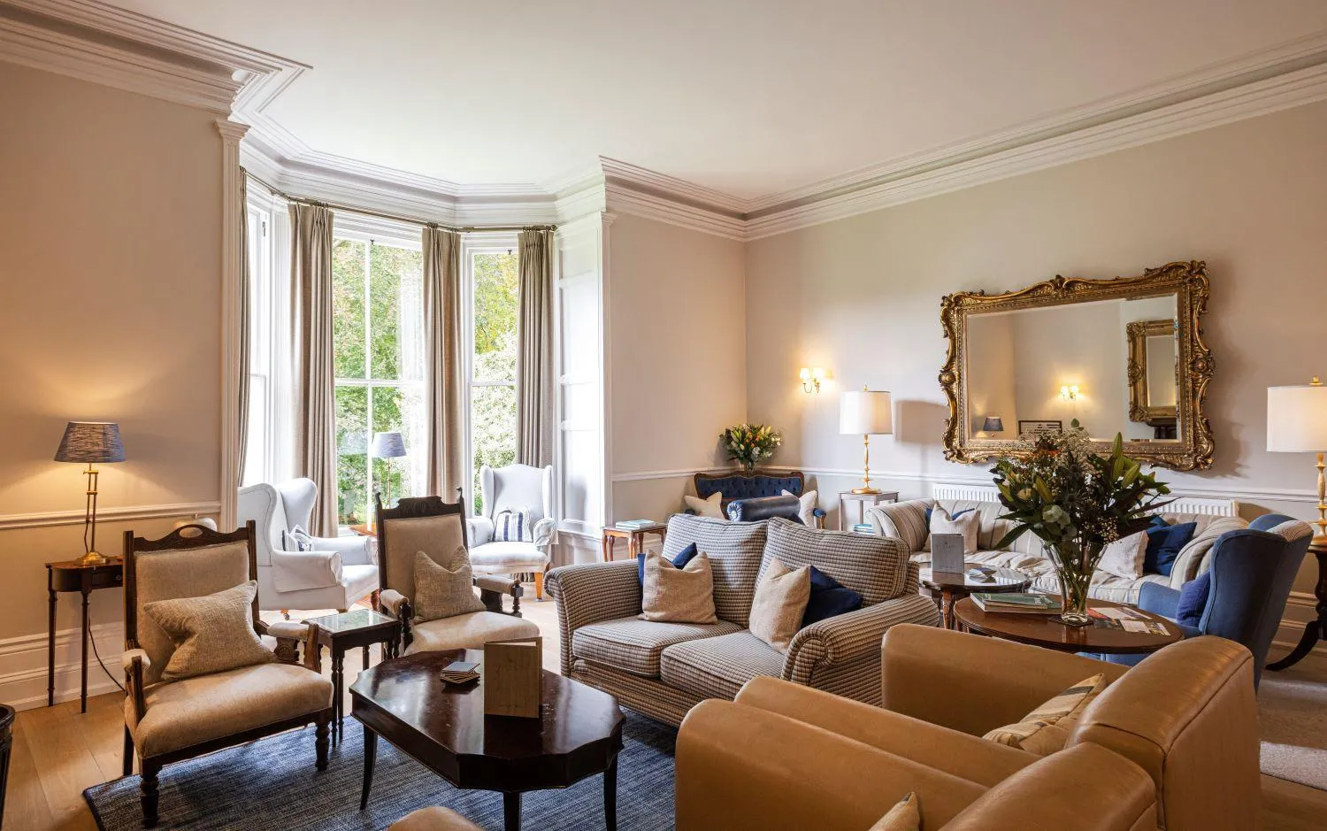 Communal lounge/ TV room in Farlam Hall Hotel & Restaurant