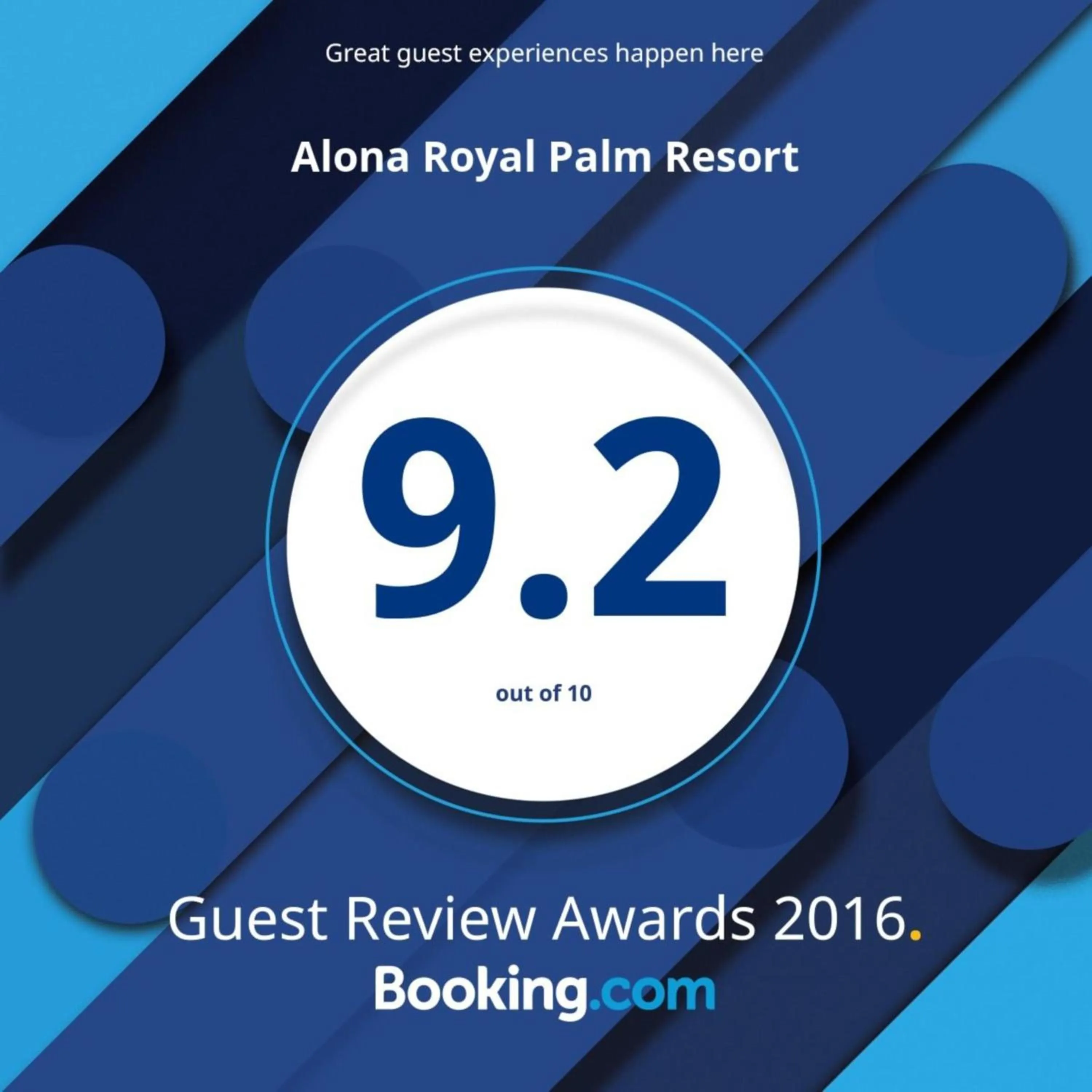 Certificate/Award in Alona Royal Palm Resort