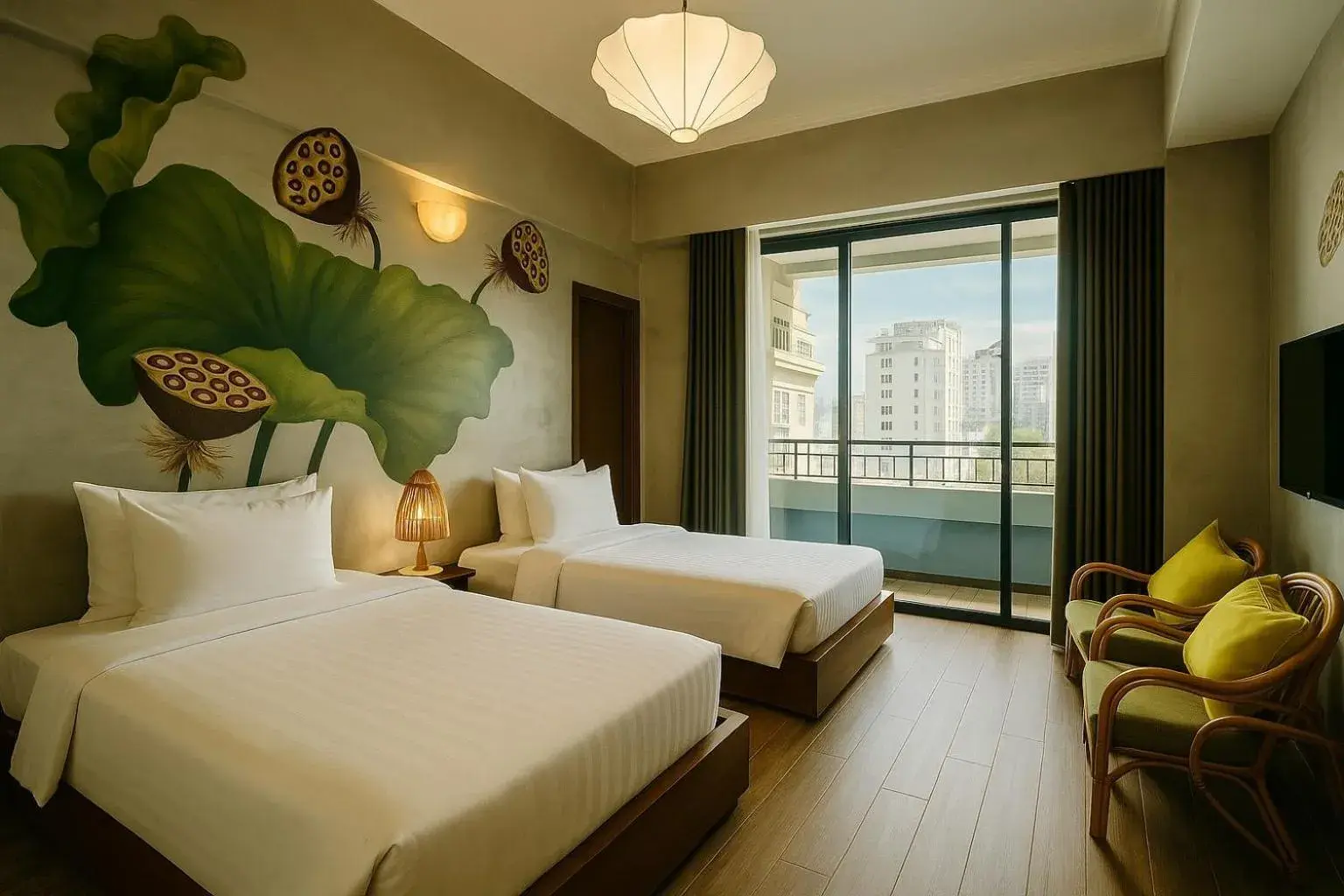 Superior Double or Twin Room with City View in MissBamboo Hotel Nha Trang Superior Double or Twin Room with City View in MissBamboo Hotel Nha Trang