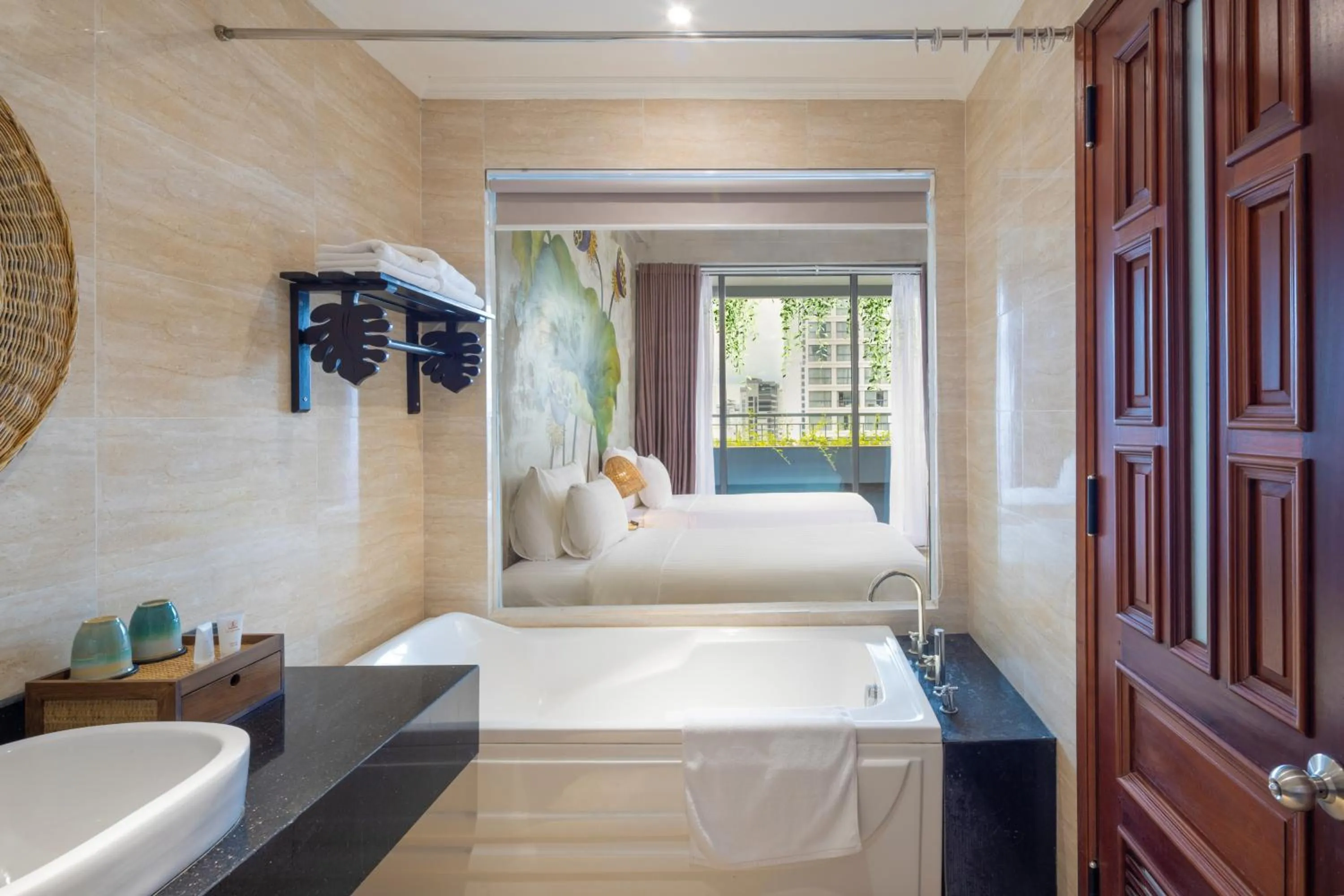 Bathroom, Bed in MissBamboo Hotel Nha Trang