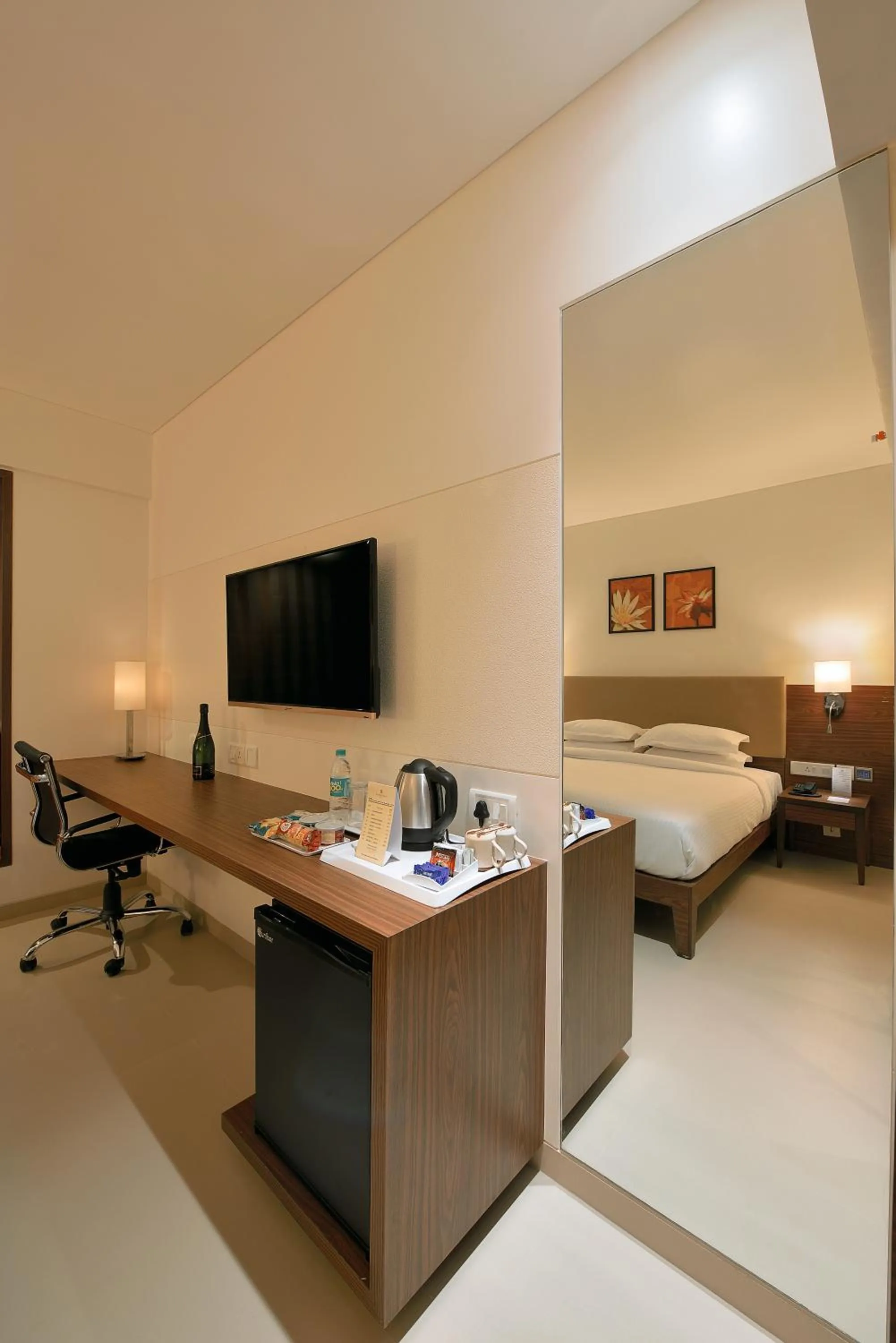 Bedroom, Bed in Krishna Palace Hotel - Ambernath