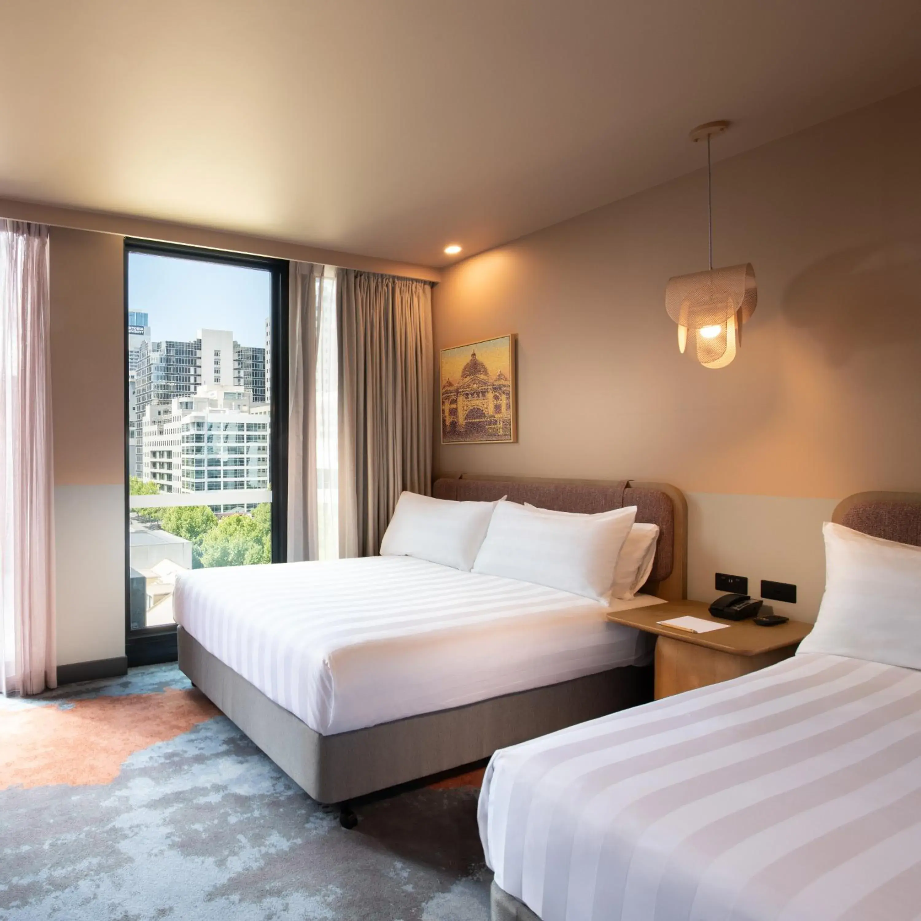 Superior Room with Two Double Beds and City View in Mercure Melbourne La Trobe Street Superior Room with Two Double Beds and City View in Mercure Melbourne La Trobe Street