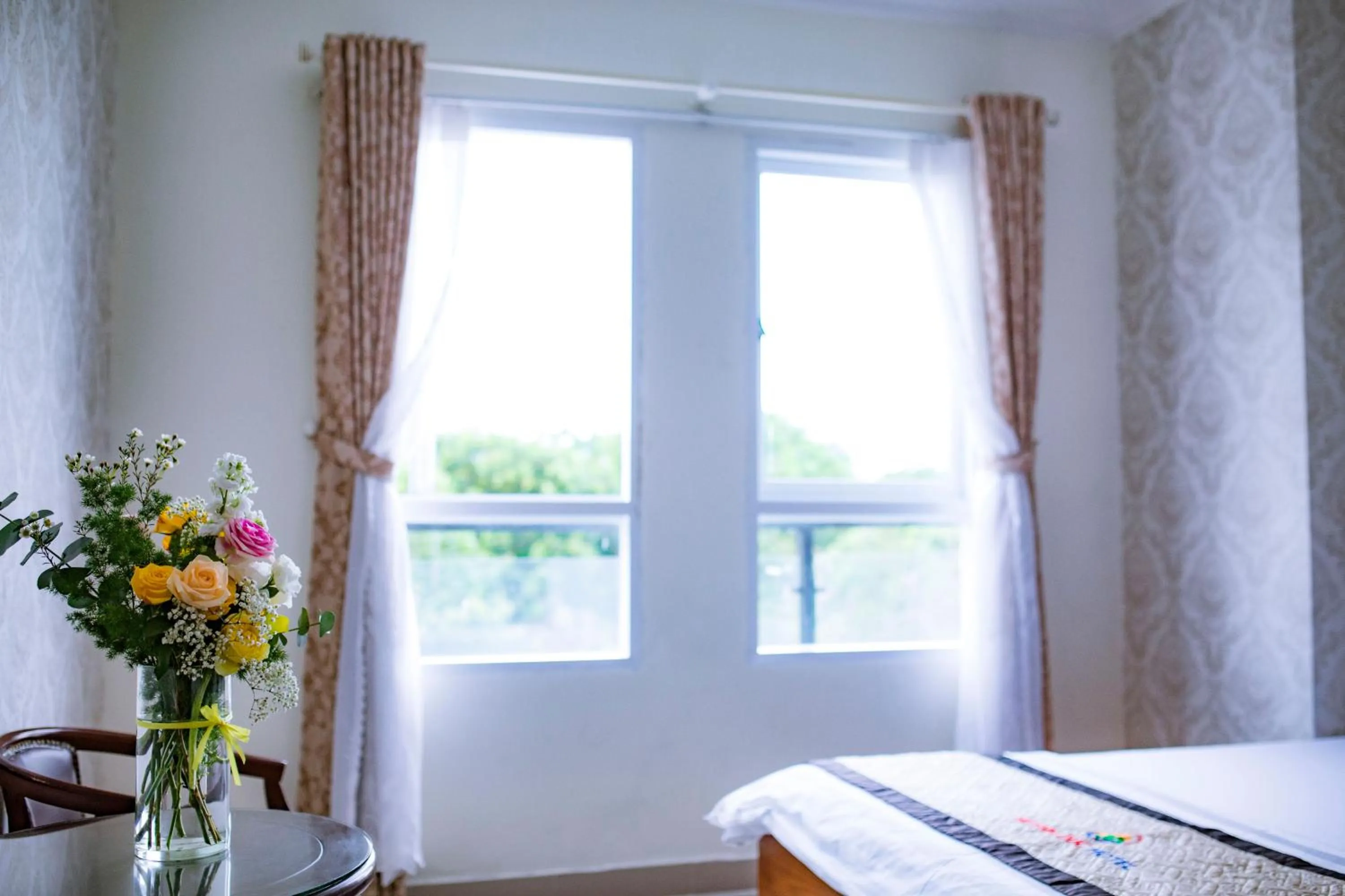 Bed in Huynh Duc Hotel