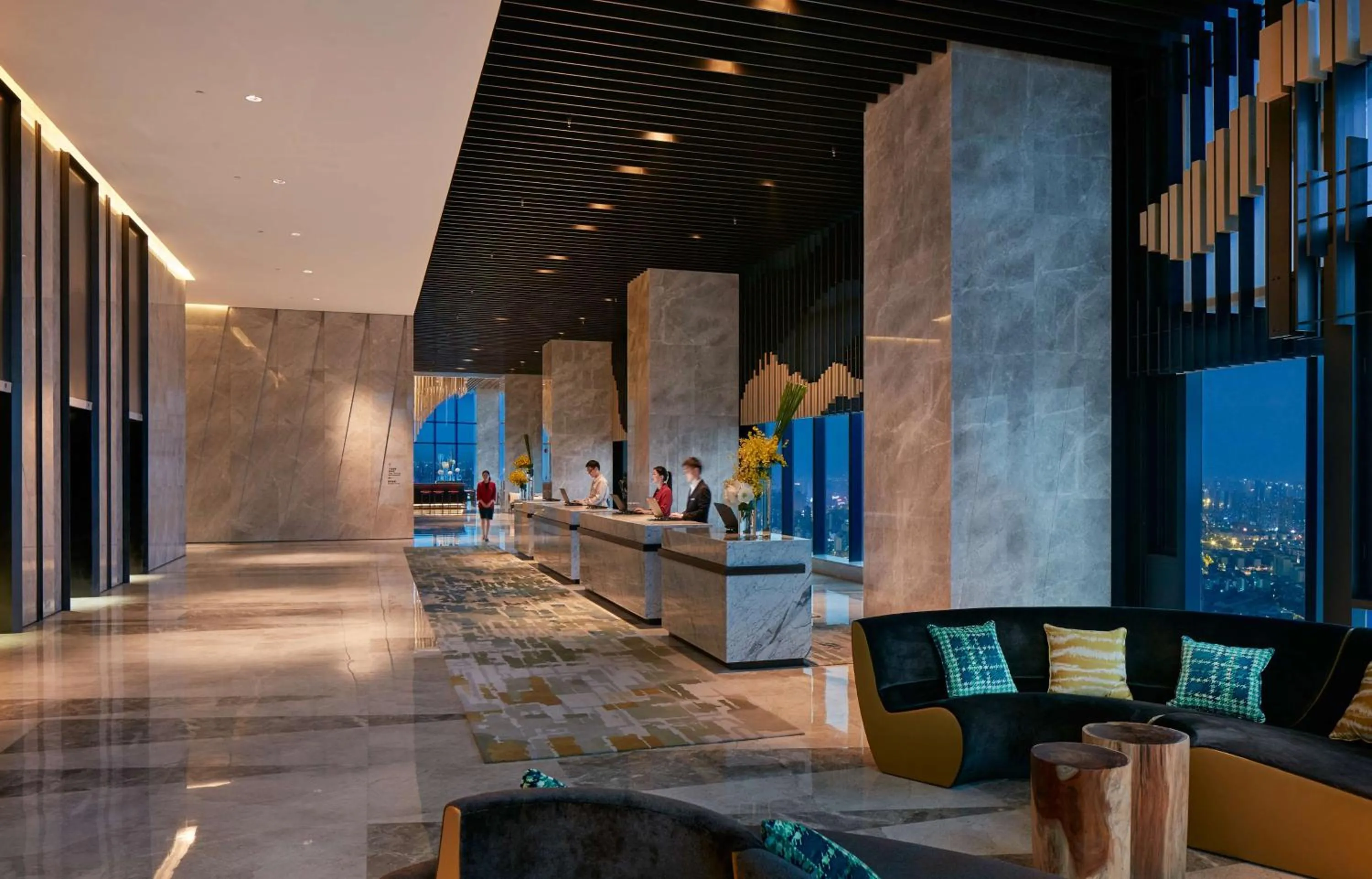 Lobby or reception in Suning Galaxy International Hotel Wuxi