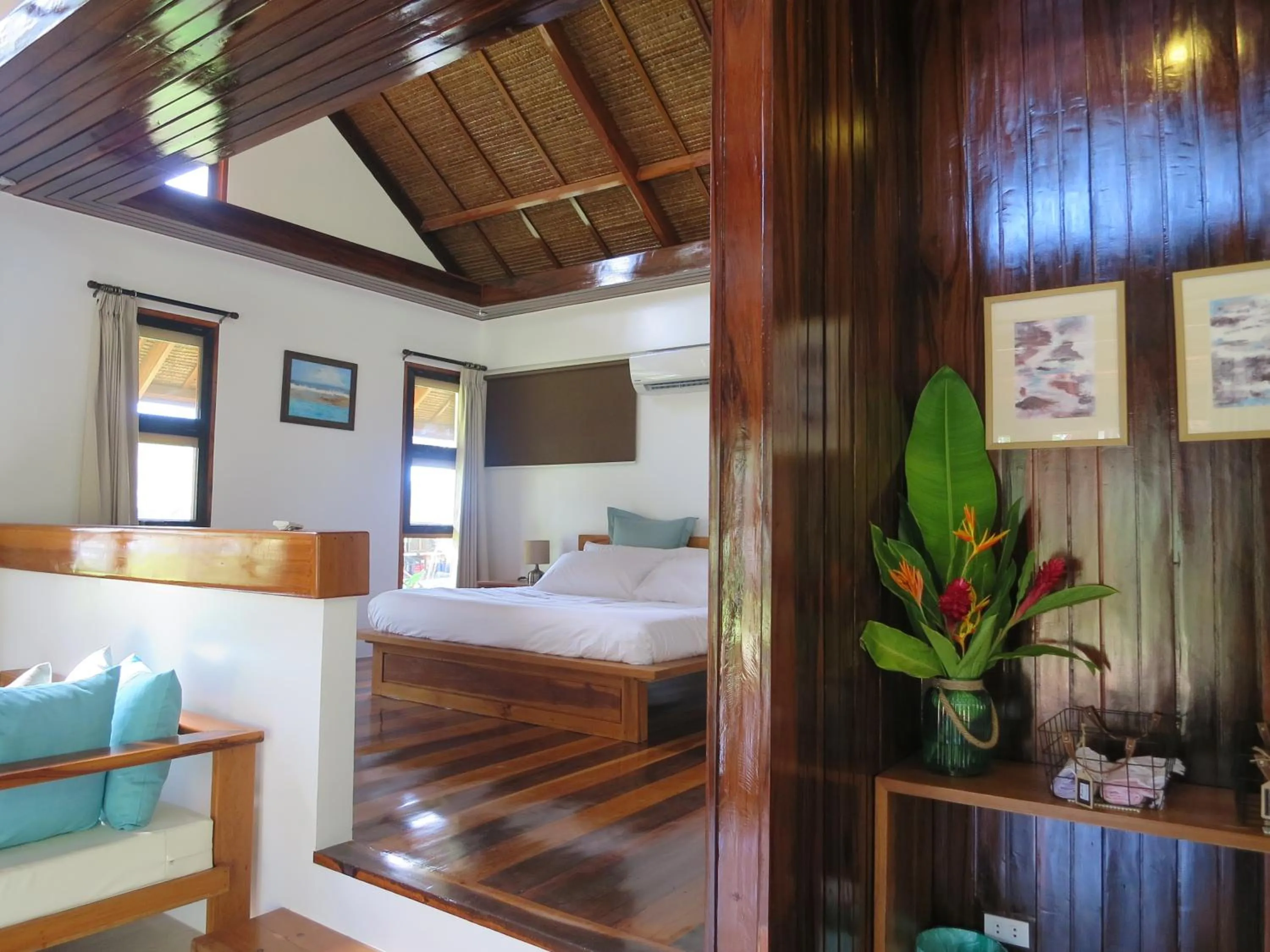 Photo of the whole room, Bed in Sandy Feet Siargao
