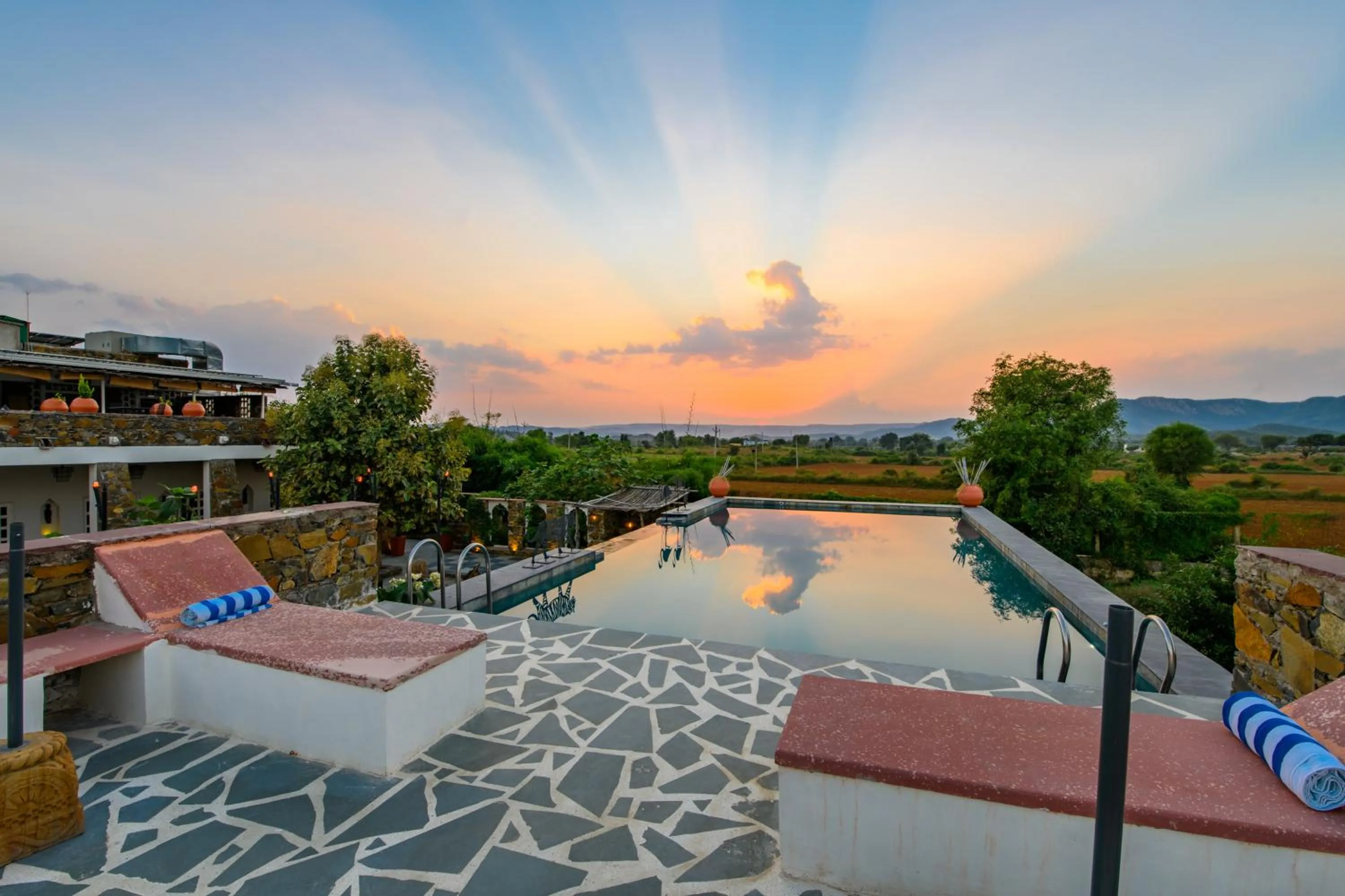 Swimming pool in Utsav Camp Sariska