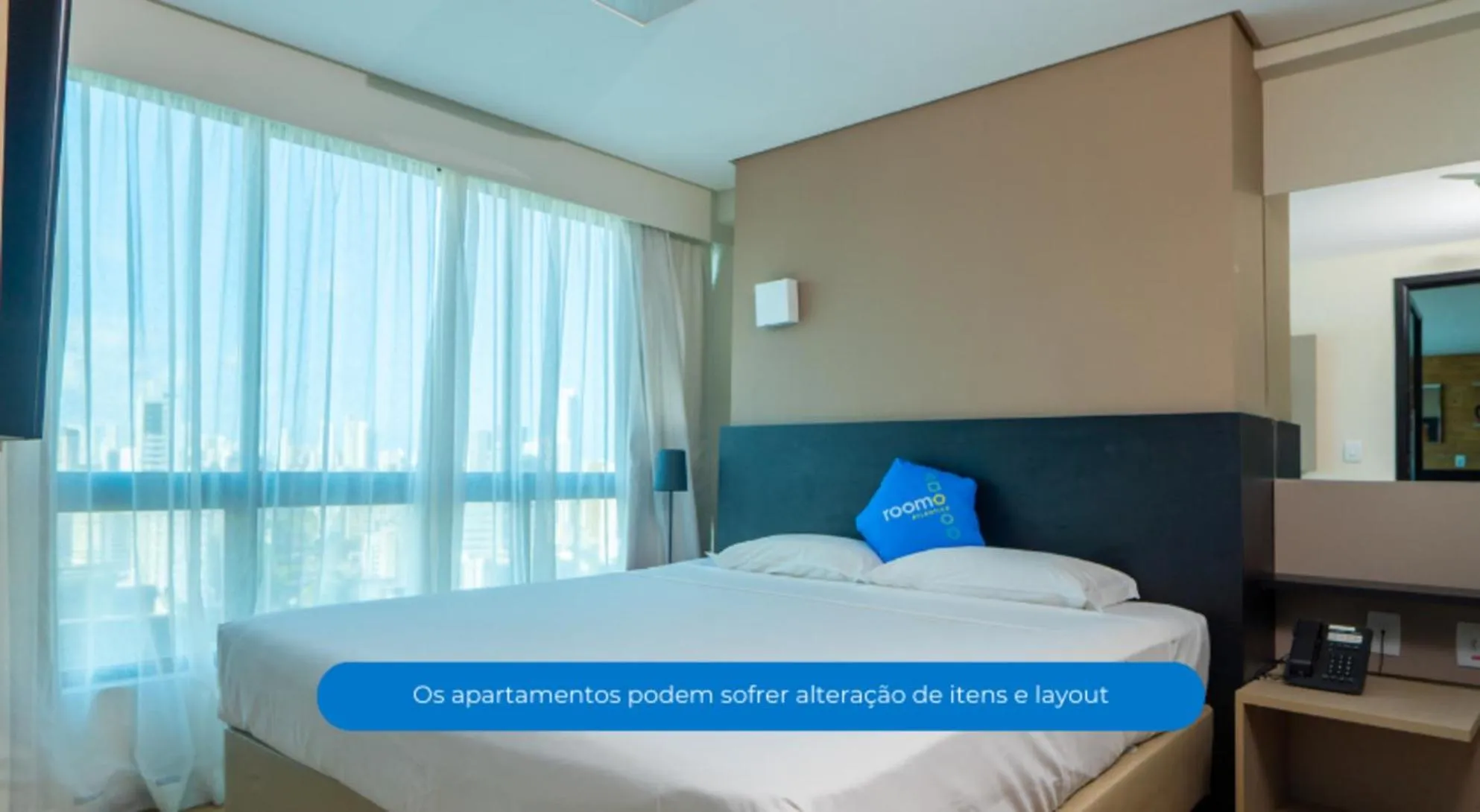 Bed in Roomo Praia de Boa Viagem Residencial