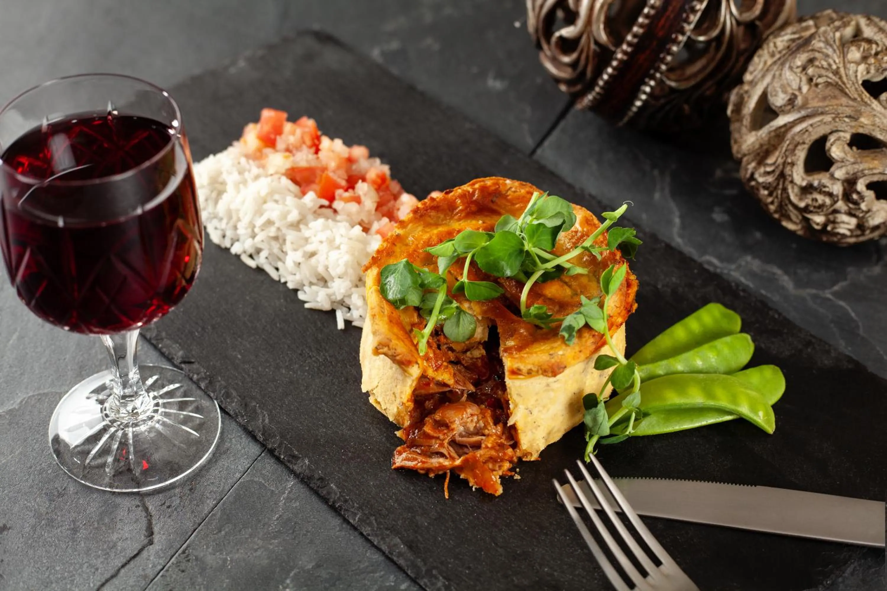 Food close-up in InnJoy Boutique Hotel