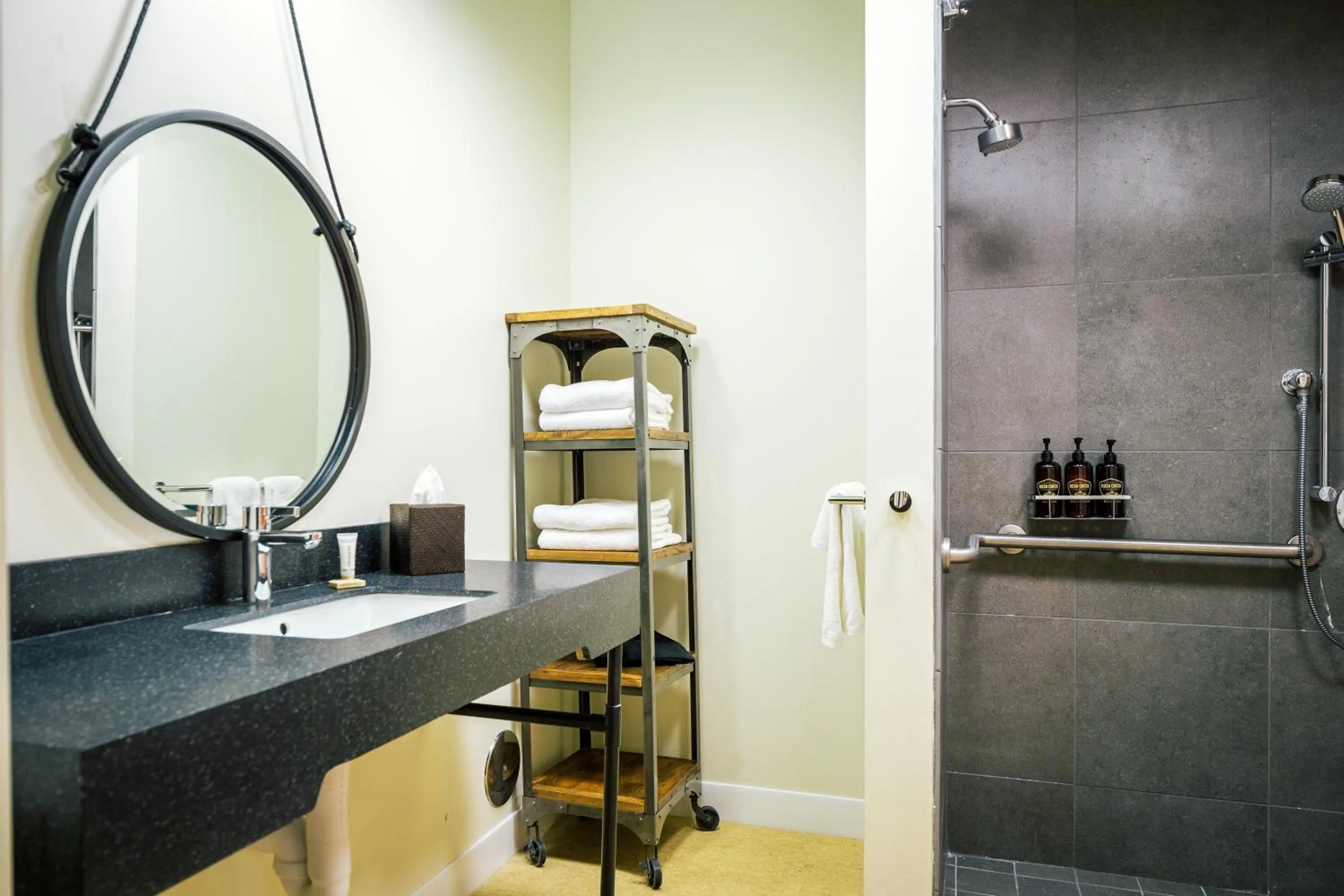 Bathroom in Rush Creek Lodge at Yosemite